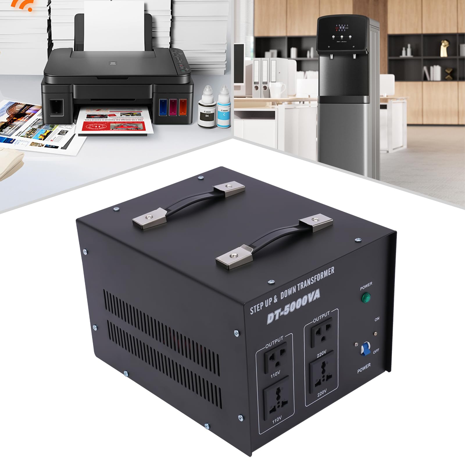 Transformador de tensión de 220 V a 110 V, transformador de 4500 W, 110 V a 220 V, convertidor de tensión step up/down para 220 V y 110 V, protección contra sobrecarga y sobrecalentamiento