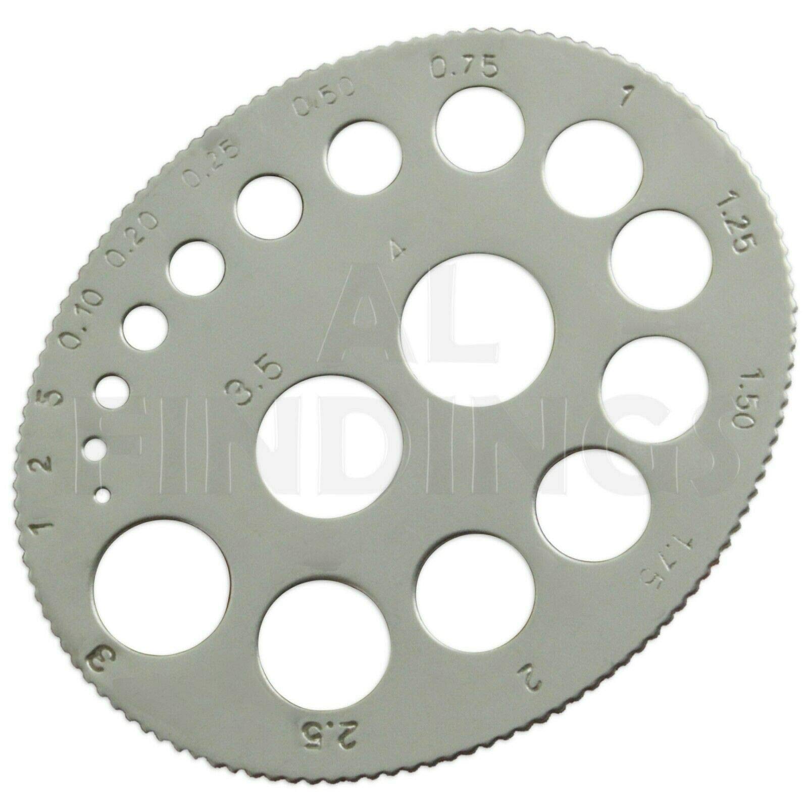 Round Diamond Gauge : Measure 0.01-4 Carat Craft Jewellers Tool (50)