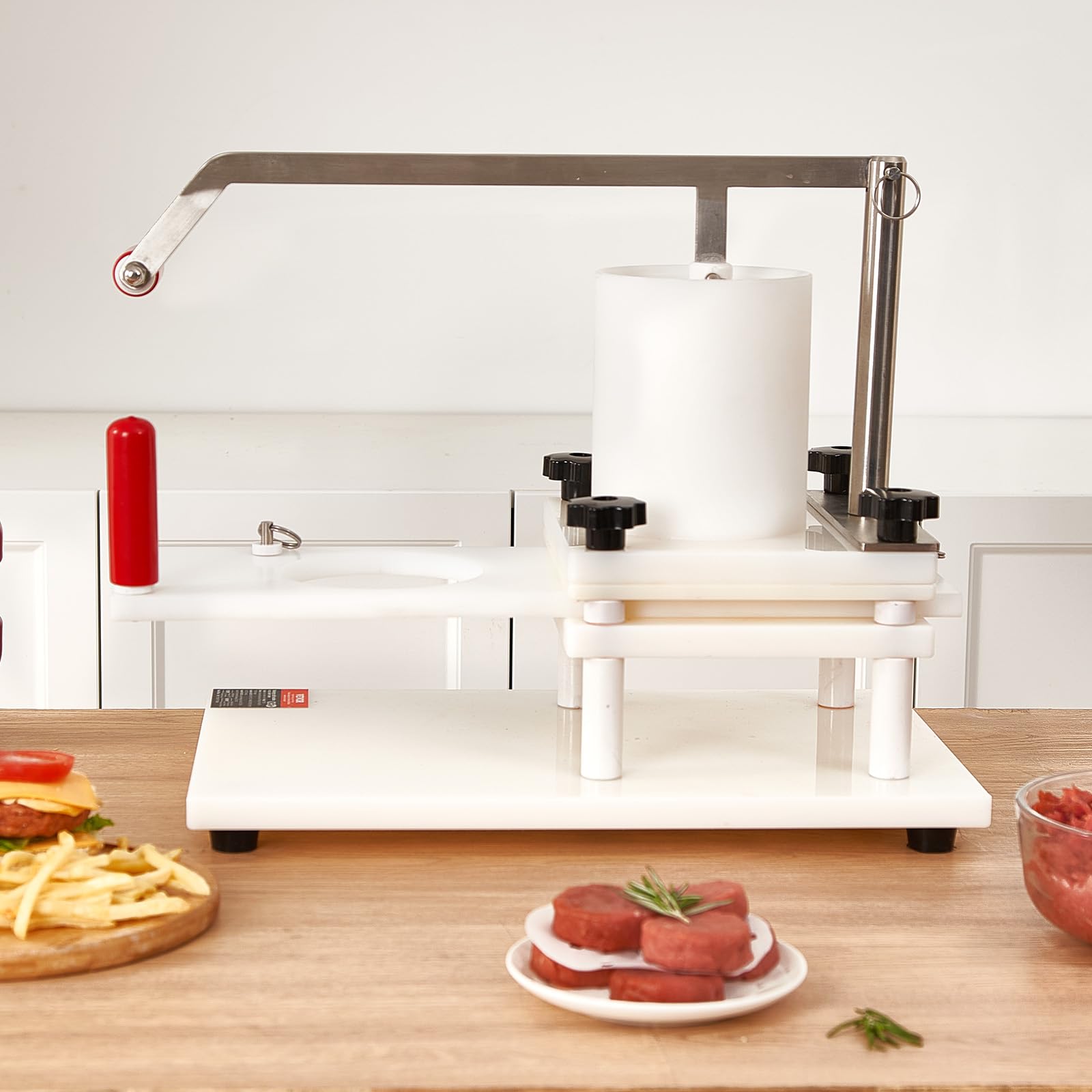 VEVOR JKH-130 - Máquina para hacer hamburguesas de carne de res, acero inoxidable