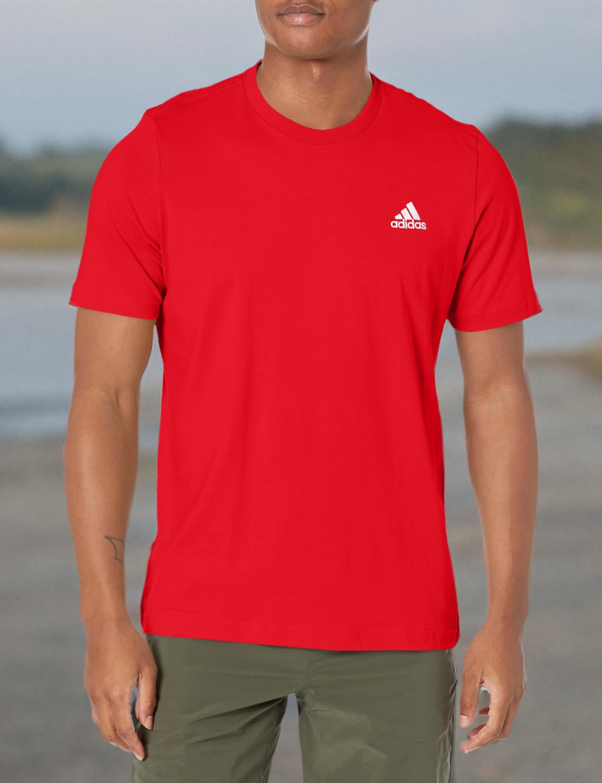 adidas Essentials Single Jersey Embroidered Small Logo tee Camiseta Hombre (Pack de 1)