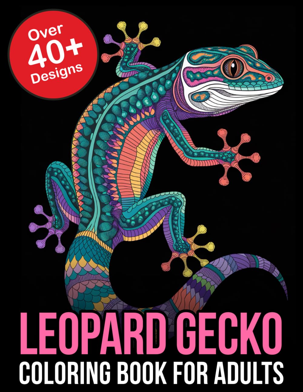 Leopard Gecko Coloring Book For Adults
