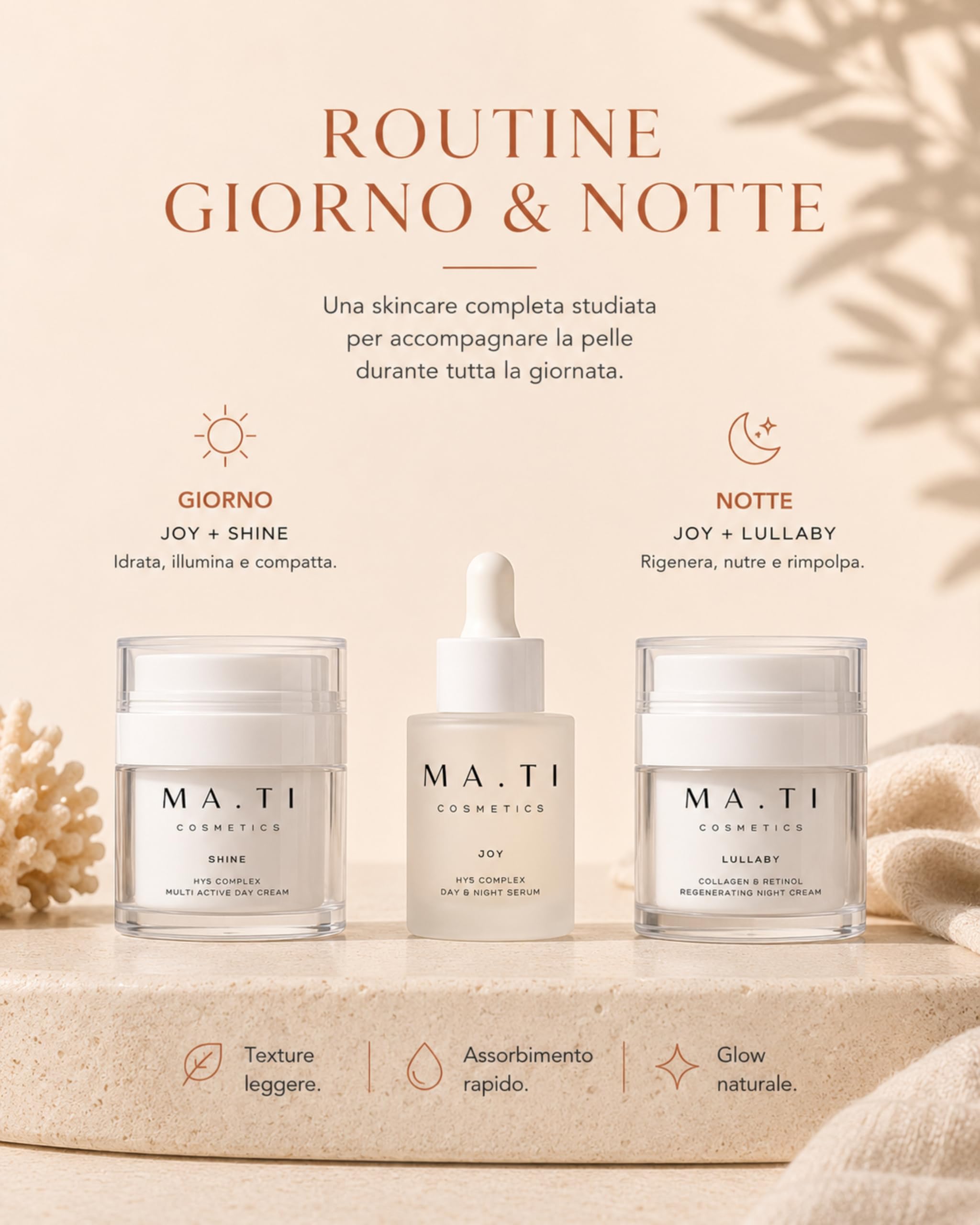 Cofanetto Skincare Donna - Set 3 Prodotti Anti-Age con Bakuchiol, Acido Ialuronico 5D, Peptidi e Collagene | Crema Giorno, Crema Notte e Siero Intensivo | Routine Completa