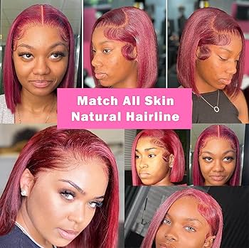 Amazon.com : Short Straight Bob Wig (14 Inch) 13x4 99J