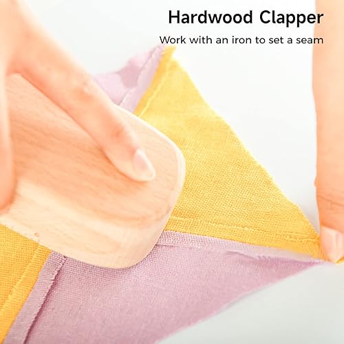 Miniatura 2 de Sastre Clapper, funciona con plancha de vapor para establecer una costura, madera dura para prensar acolchar y aplanar costuras, madera dura con