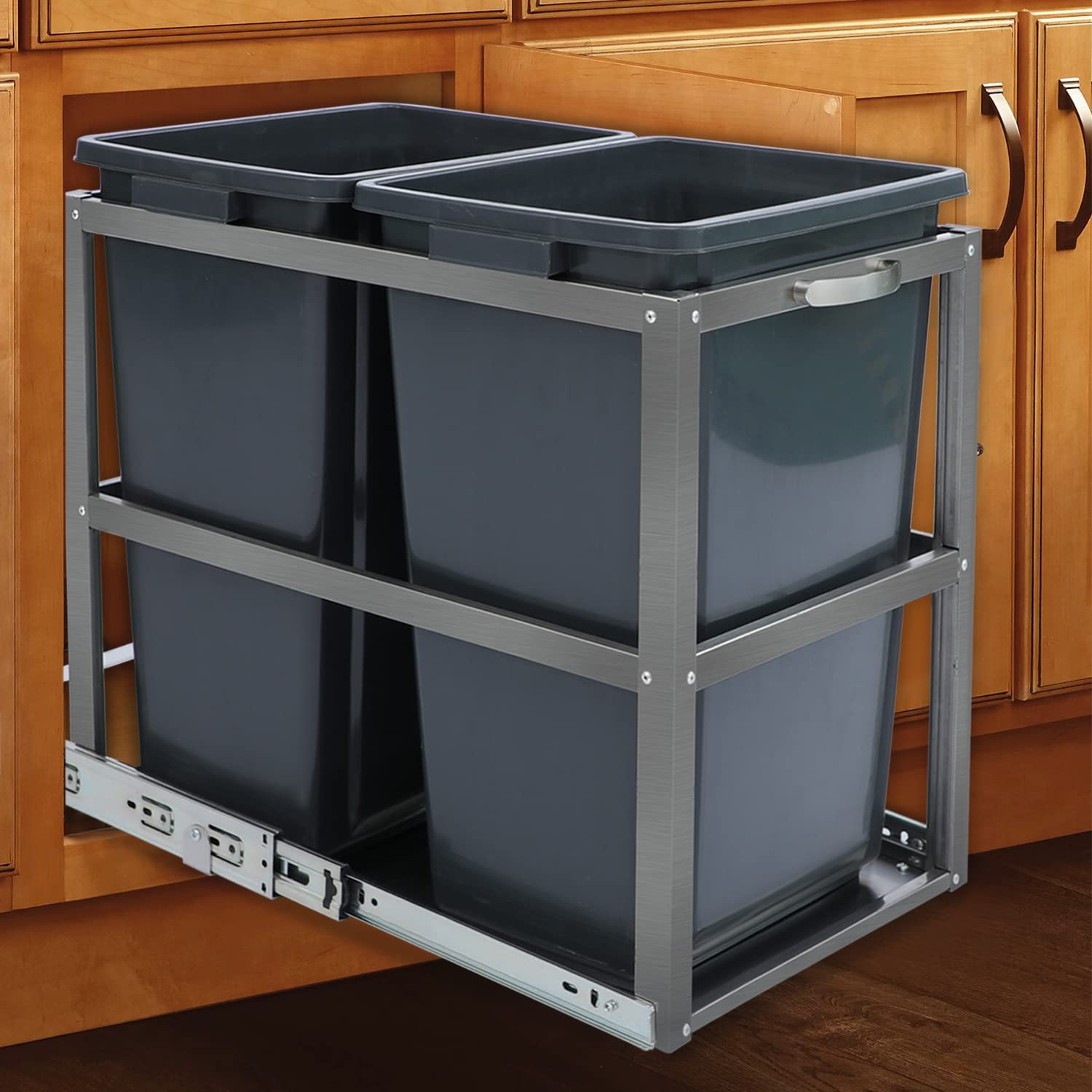 Buy ONG Double Sliding PullOut Kitchen Under Mount Waste Containers