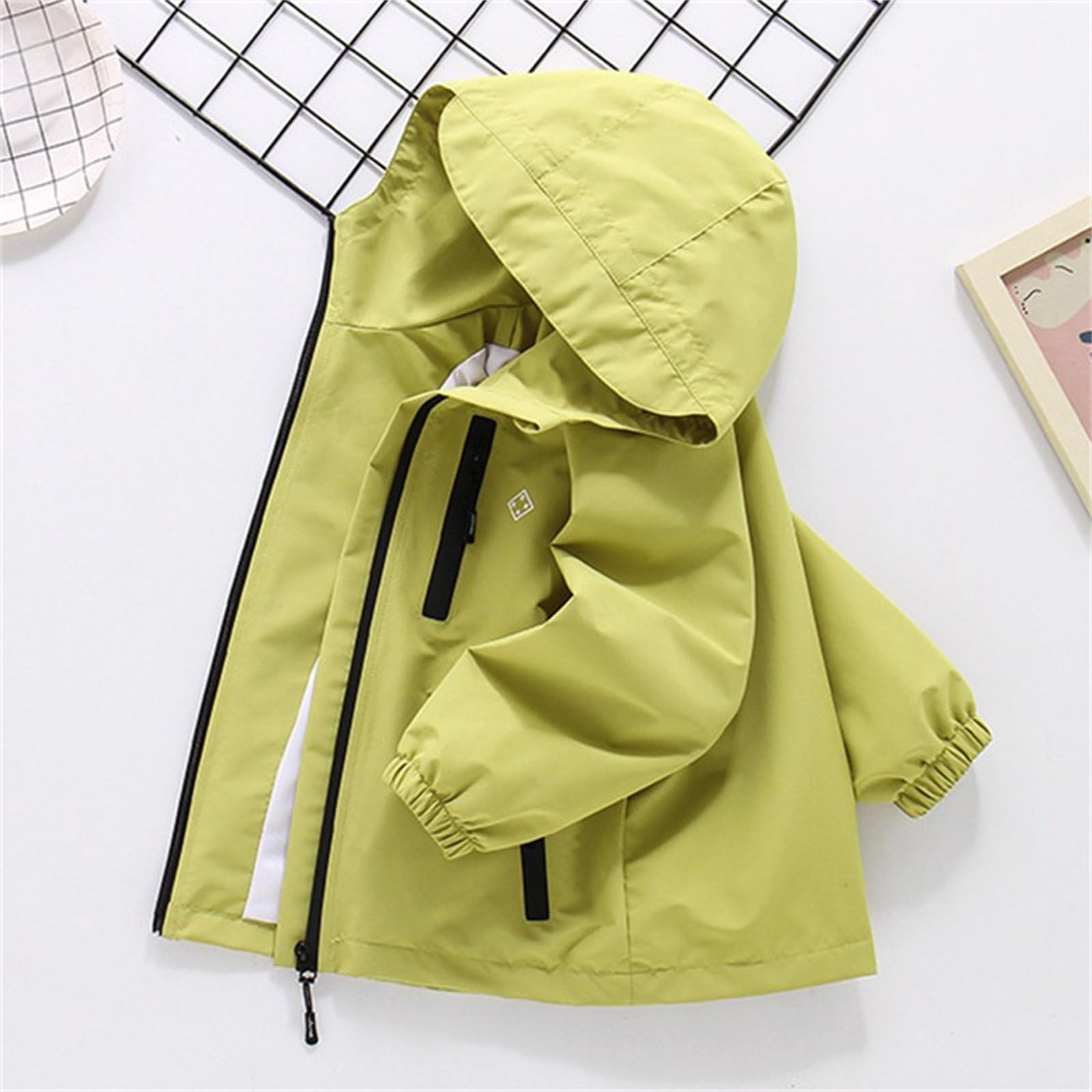 Chaqueta con capucha para niñas, ligera, con cremallera, cortavientos, resistente al viento, elegante, cómoda, a la moda, casual, sudaderas clásicas para exteriores