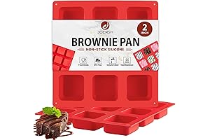 JOERSH Brownies Baking Pans Silicone (2Pcs Set)