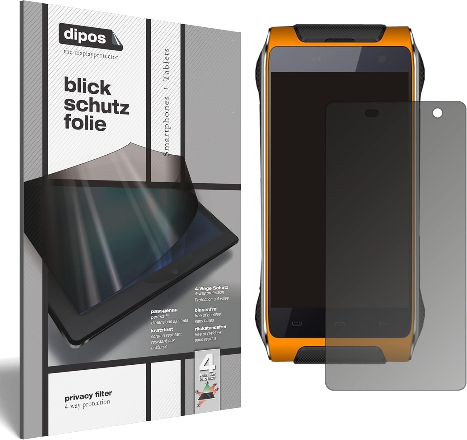 dipos I Protección de la Vista Compatible con Homtom HT20 Pro Protector de Pantalla Privacy