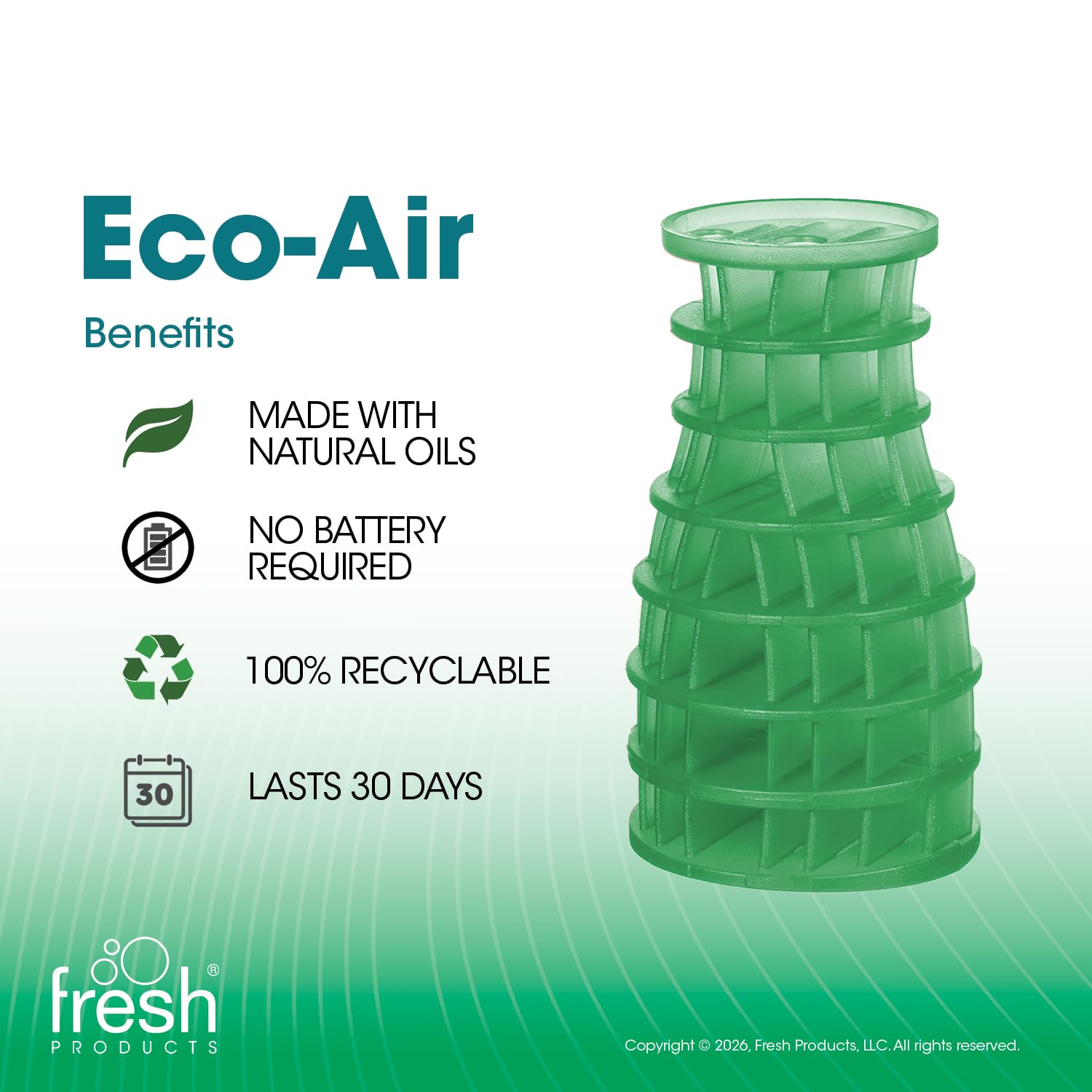 Fresh Products EA-F-006I036M-02 Eco odświeżacz powietrza, melon ogórkowy, 6 sztuk