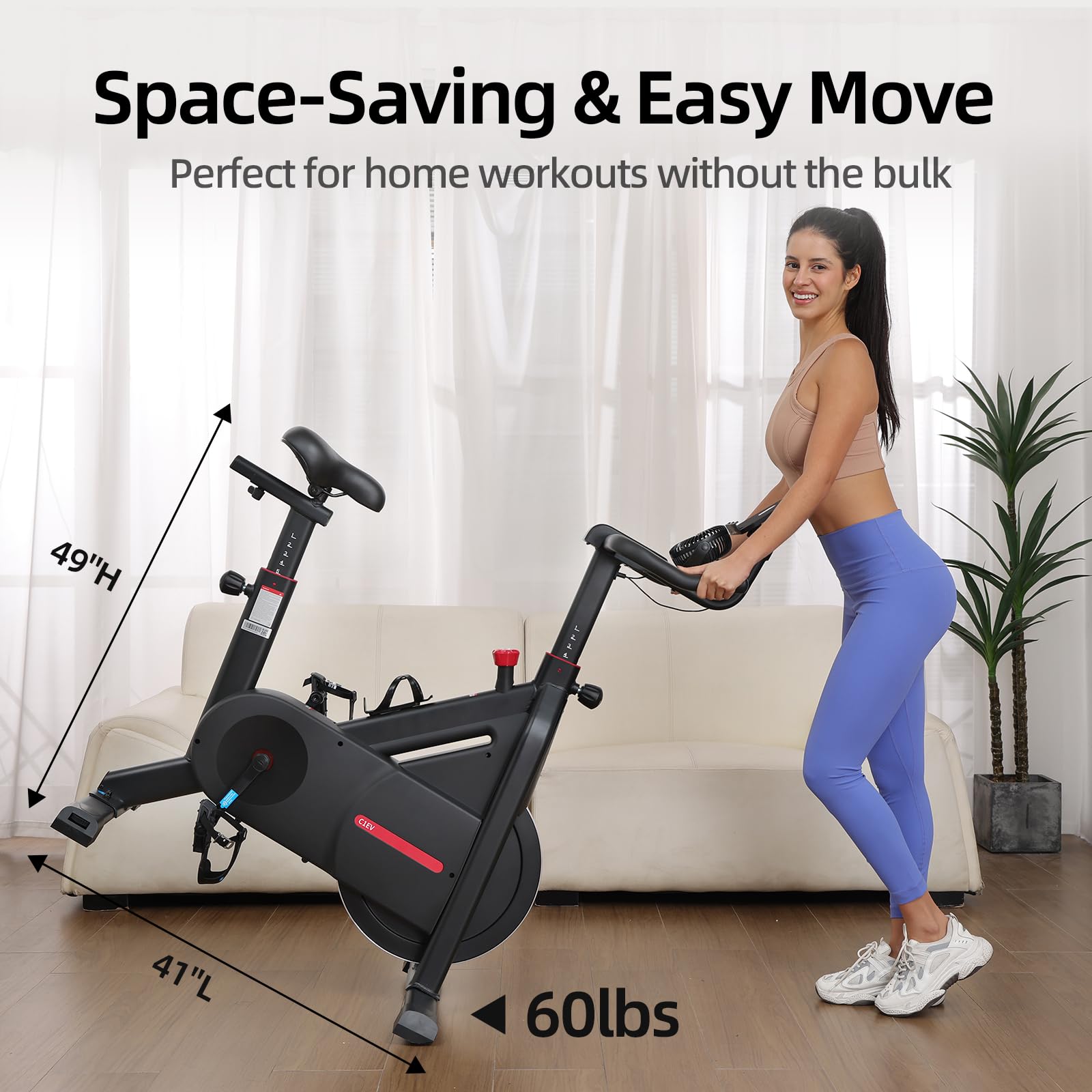Bluearth Self-Powered Heimtrainer Fahrrad, leise Magnetischem Widerstand,max. 150KG, verstellbarer Widerstand & Smart-App mit Immersivem Erlebnis,Indoor Spinning Bike für Cardio-Training zu Hause
