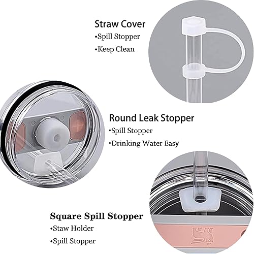 Miniatura 3 de 6 tapones de silicona a prueba de derrames para Stanley Cup2.0 de 30 onzas y 40 onzas, accesorios reutilizables para vasos de viaje (tapa de