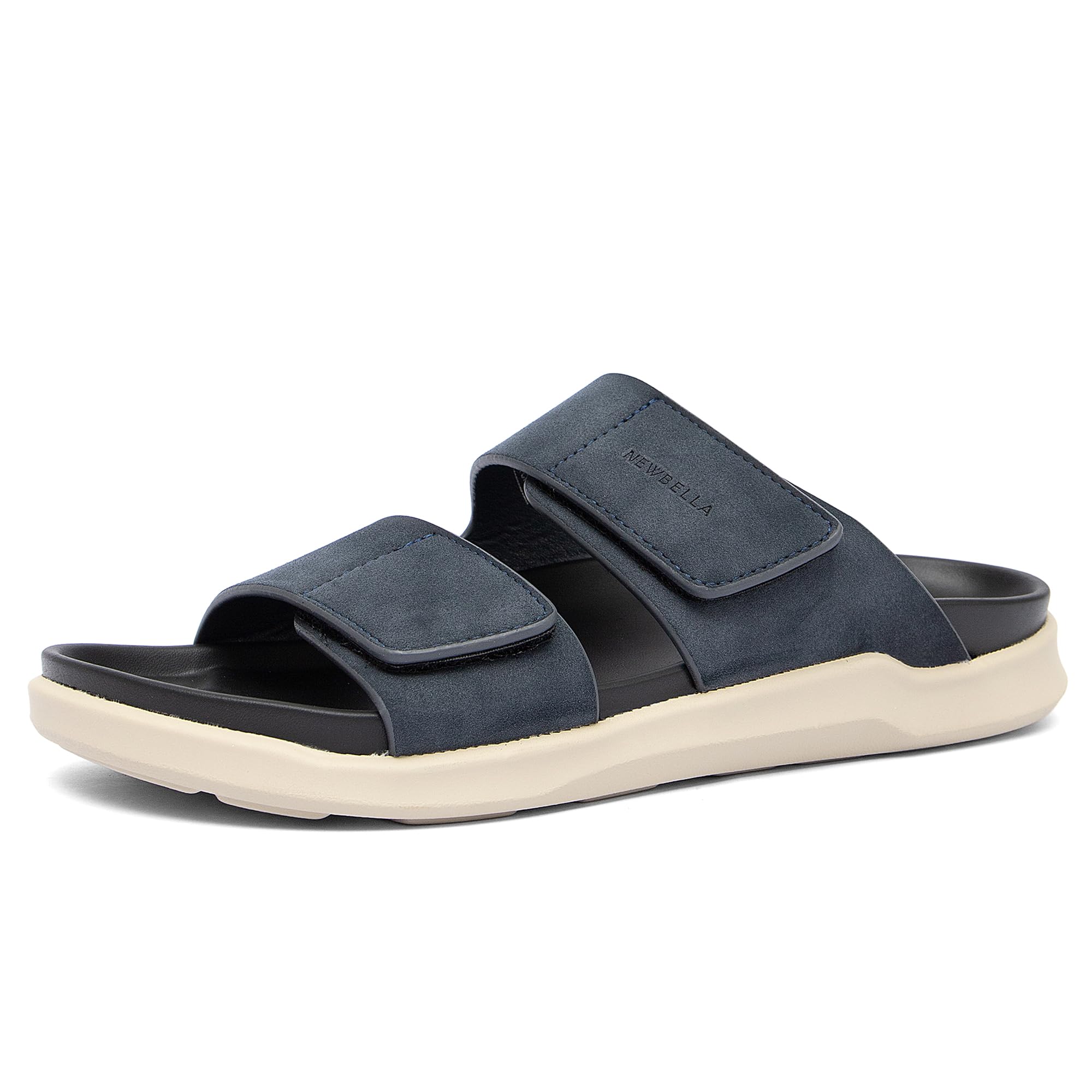 Photo 1 of [PARTIAL SET: BOTH ARE LEFT SIDED] NEWBELLA Men's Summer Sandals - Comfortable Beach Slippers for Home & Outdoor, Lightweight Quick-Dry Slides with Arch Support, Casual Pool House Shoes, Navy Blue 8