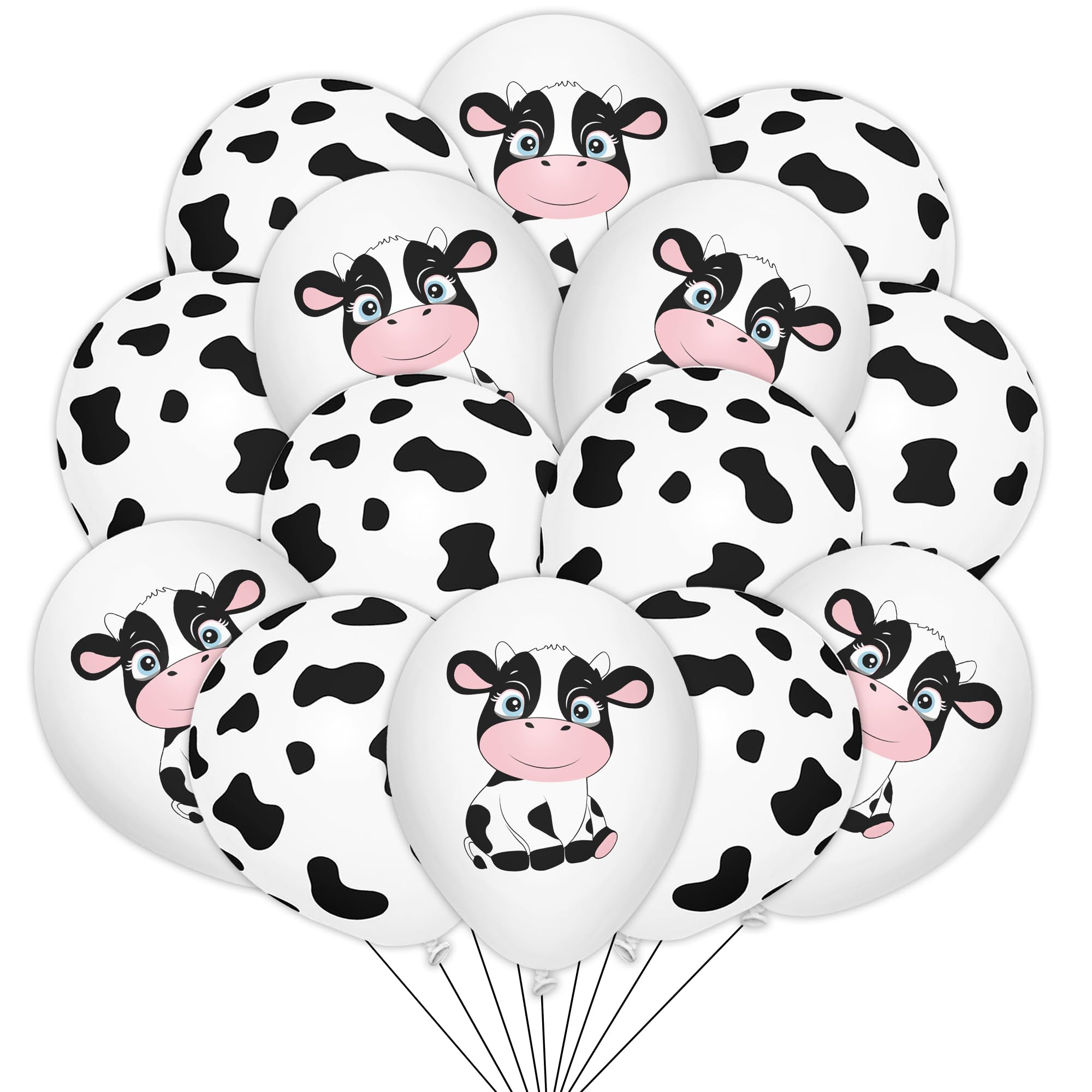 Cow Balloons Cow Print Balloons Funny Birthday Balloons Farm Animal Balloon Arch Garland Kit for Western Cowboy Themed Party Decorations Kid Girls Farm Cow Print Party Supplies