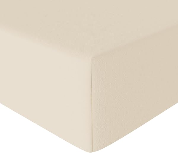 Amazon Basics Lenzuolo con angoli Matrimoniale, 180 x 200 x 30 cm, in 100% Microfibra con altezza da 30cm, Beige Lenzuolo con angoli Beige 180 x 200 x 30 cm - 4