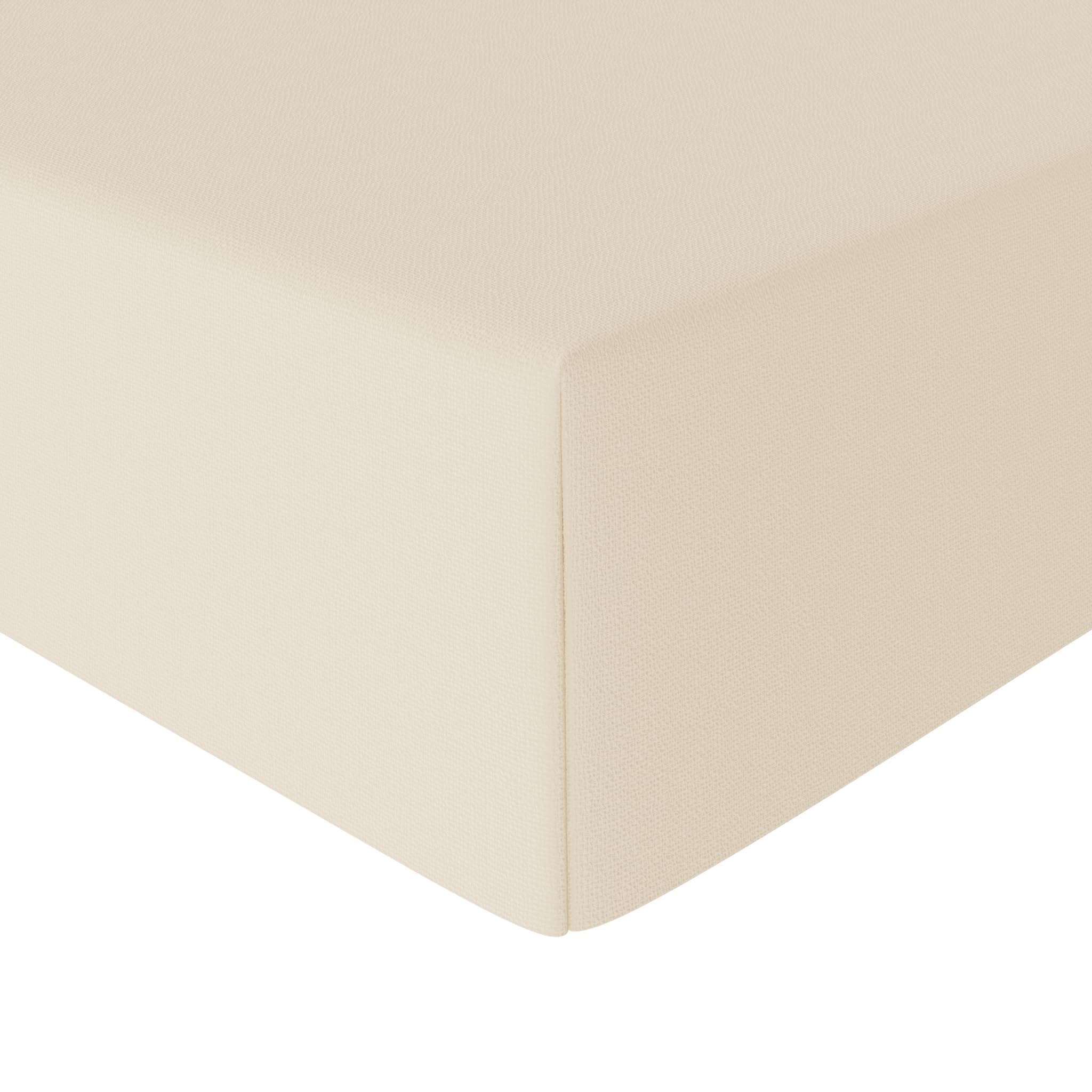 Amazon Basics - Lenzuolo con angoli in microfibra, 200 x 200 x 30 cm, Beige