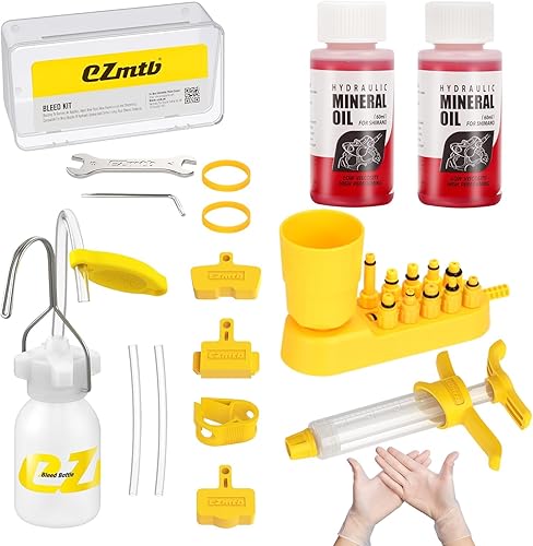 TEKTRO - Kit de purga de frenos de bicicleta para Shimano, frenos de disco hidráulicos, juego de purga de frenos de bicicleta con aceite mineral de