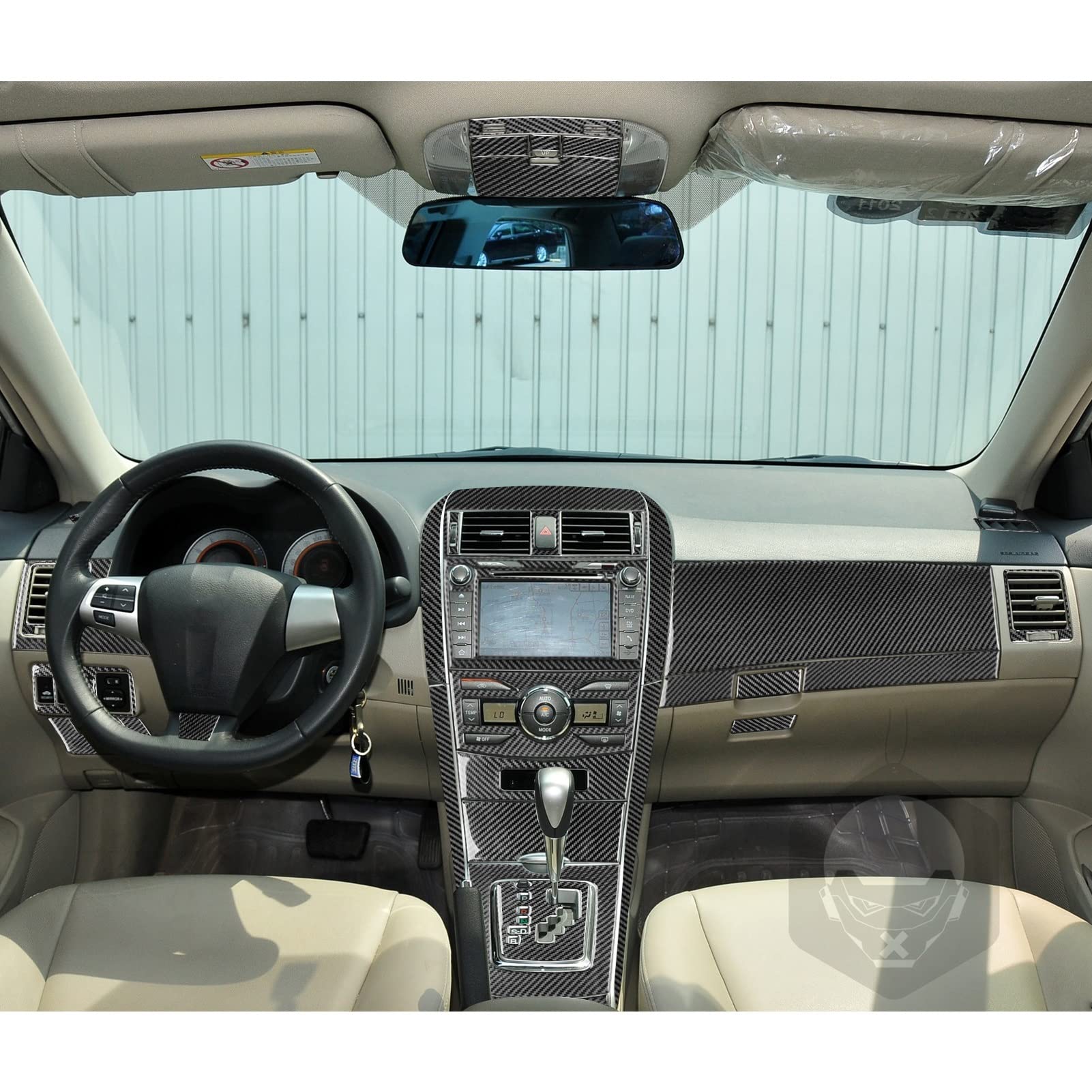 Car Interior Full Set Carbon Fiber Sticker Trims For Toyota Corolla 2007-2013 - Foto 5