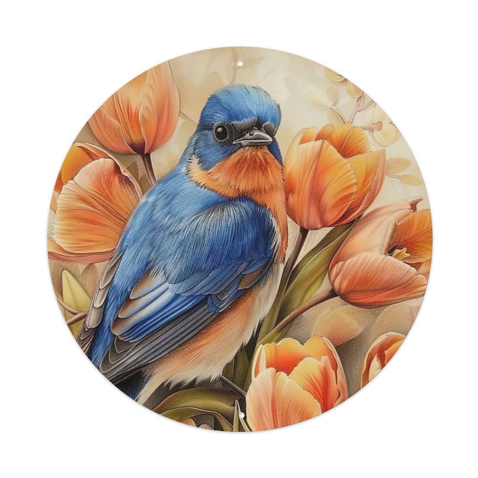 Animal Flowers And Birds Metal Tin Sign
