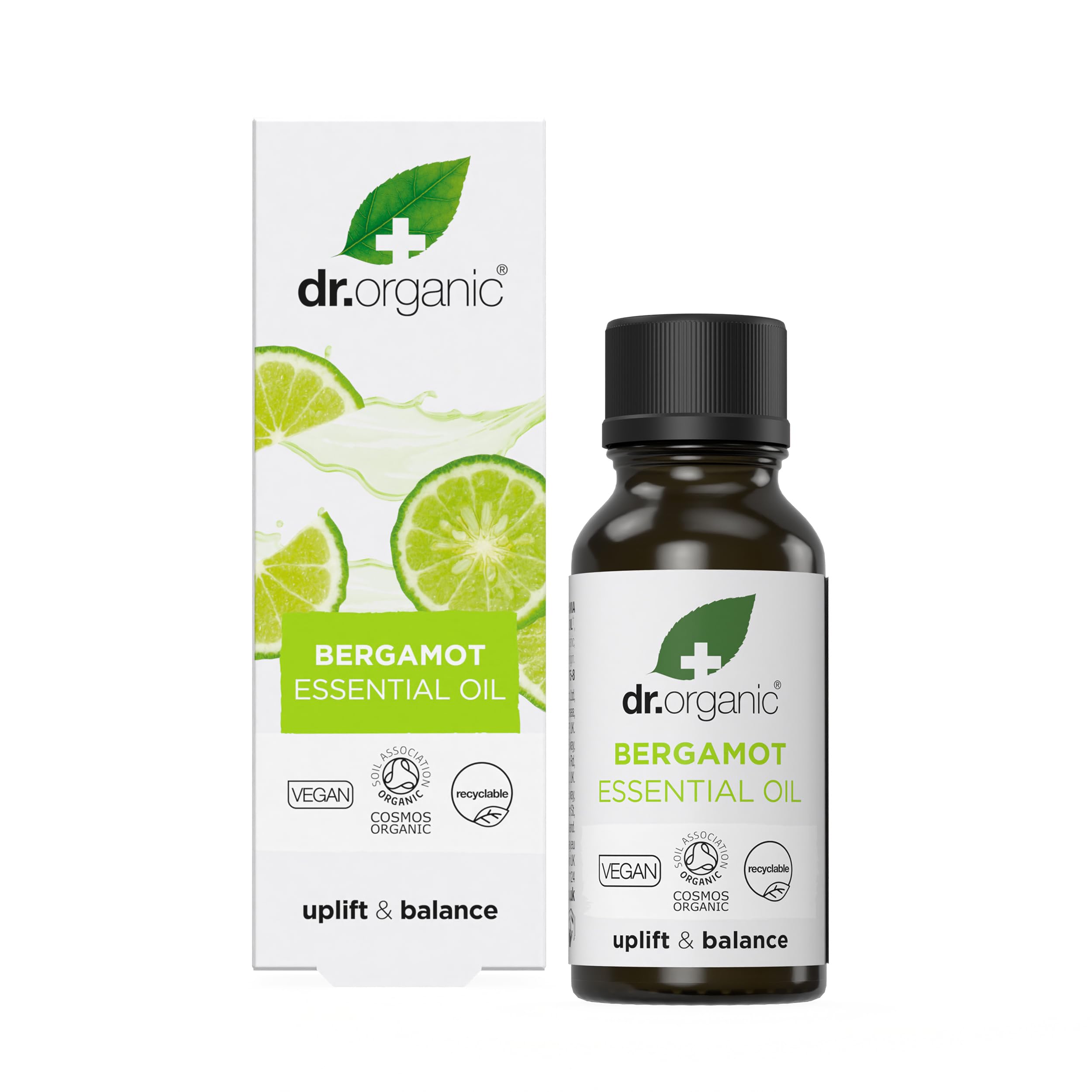 Dr Organic Bergamot Oil - Organic Essential Oil for Skin, Aromatherapy & Diffusers, Vegan, Paraben & SLS Free, 10ml