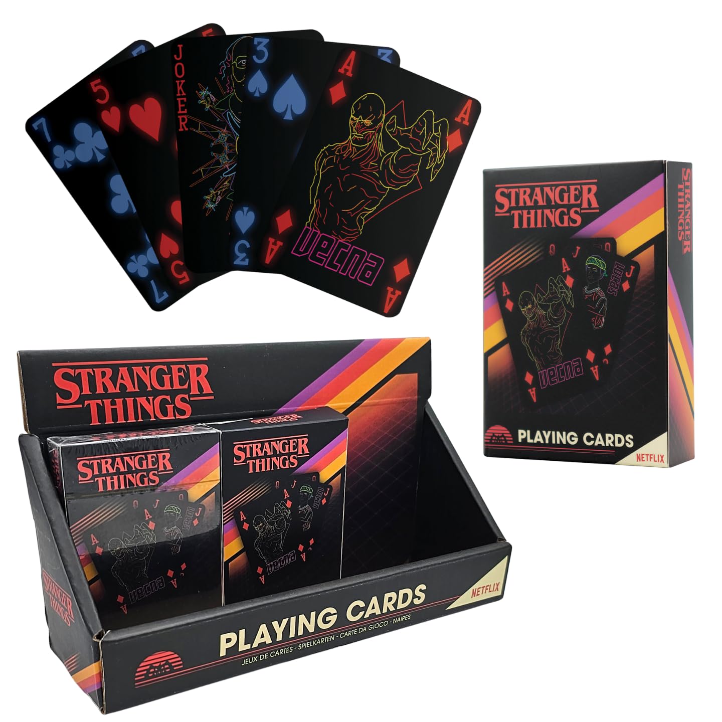 FaNaTtik Stranger Things Karty do gry CDU zawiera 12 opakowań