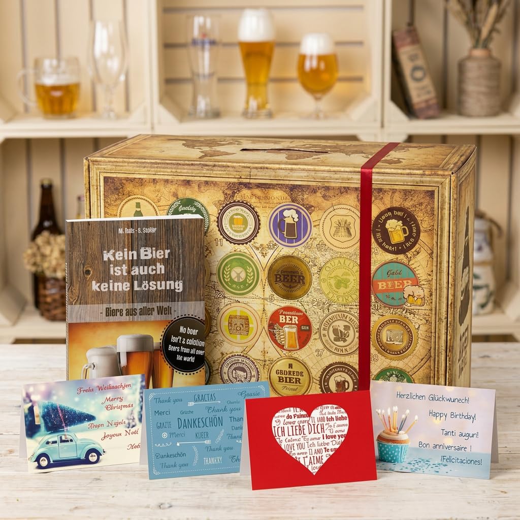 Biere der Welt Geschenkset Deutschland Geburtstag Geschenk für Mann