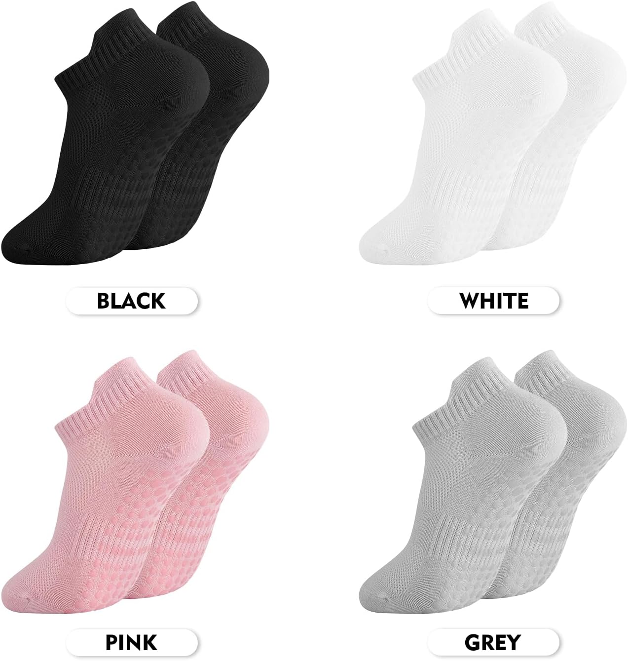Walifrey Grip Pilates Socks, Yoga Socks with Grips for Women Non Slip - Image 6
