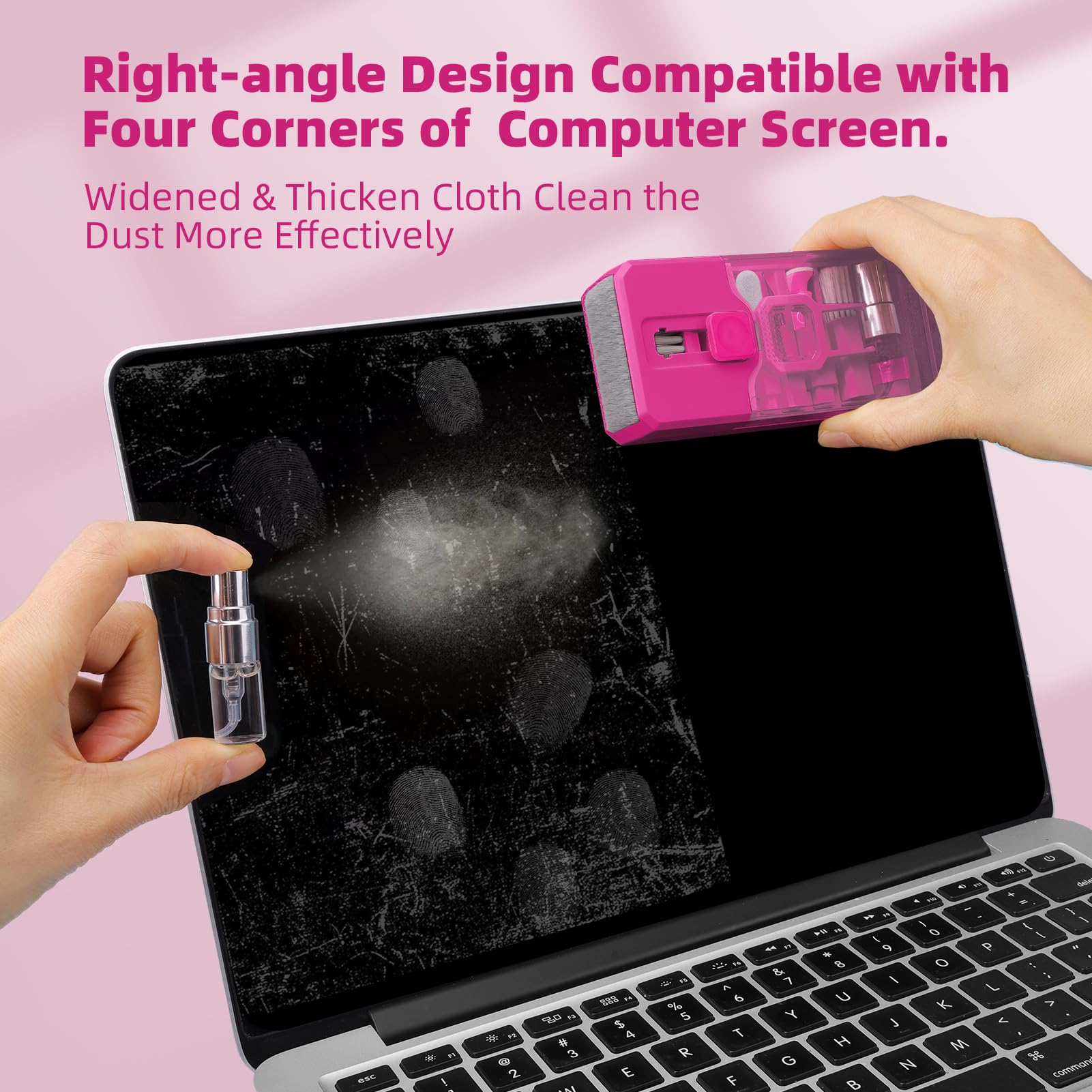 Keyboard Cleaning Kit Laptop Cleaner, 10-in-1 Computer Screen Cleaning Brush Tool, Multi-Function PC Electronic Cleaner Kit Spray for iPad iPhone Pro, Earbuds, Camera Monitor, All-in-one with Patent