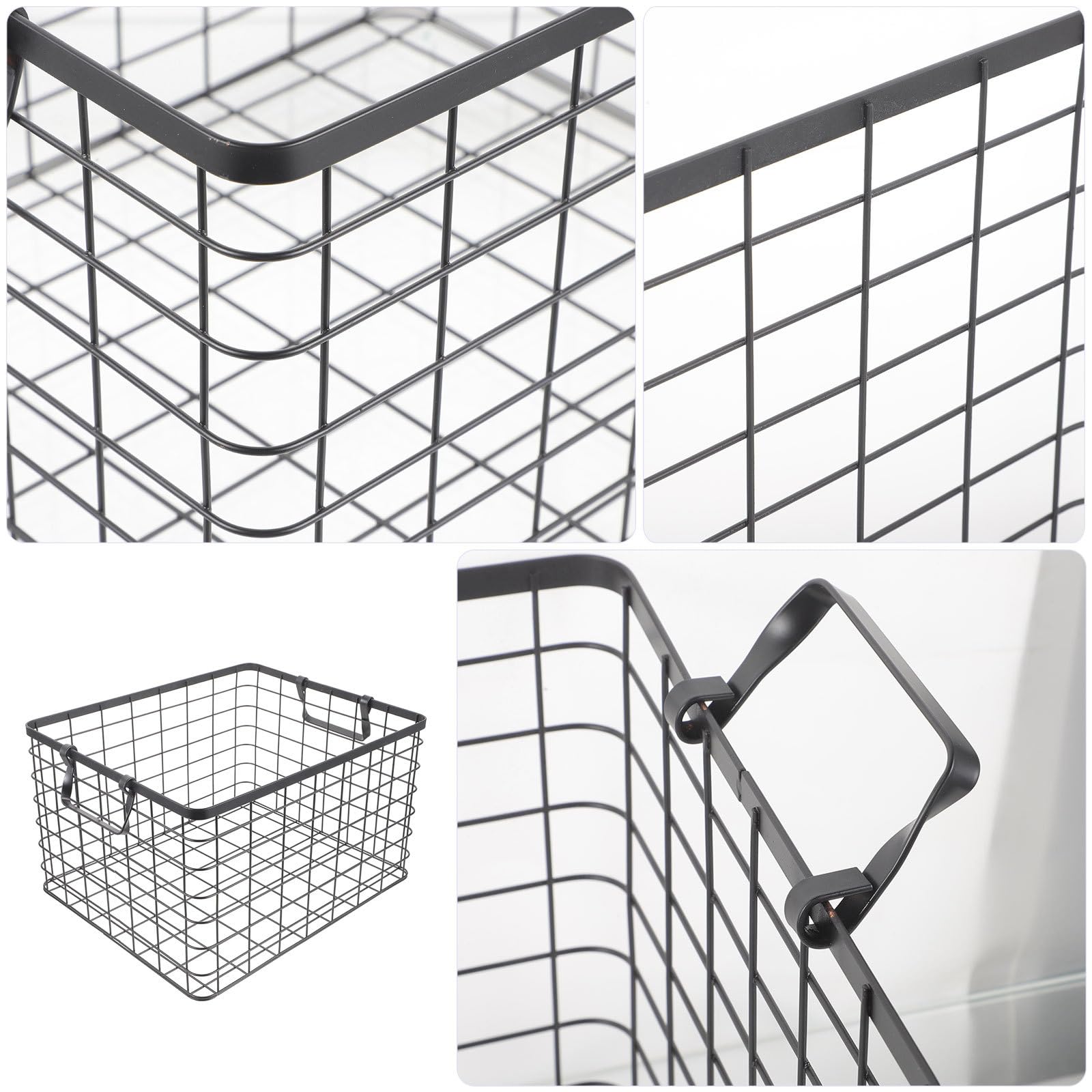 KICHOUSE Metall Brennholz Organizer mit Klappbarem Griff Mittlere Größe 34 X 28 X 20cm für Holzfäller und Camping im Freien