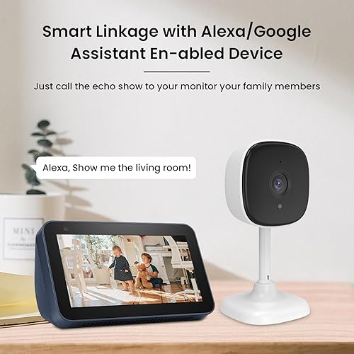 Miniatura 8 de 3 cámaras interiores para casa, cámara de seguridad para el hogar de 2 MP con detección de IA, audio de 2 vías, visión nocturna, almacenamiento de