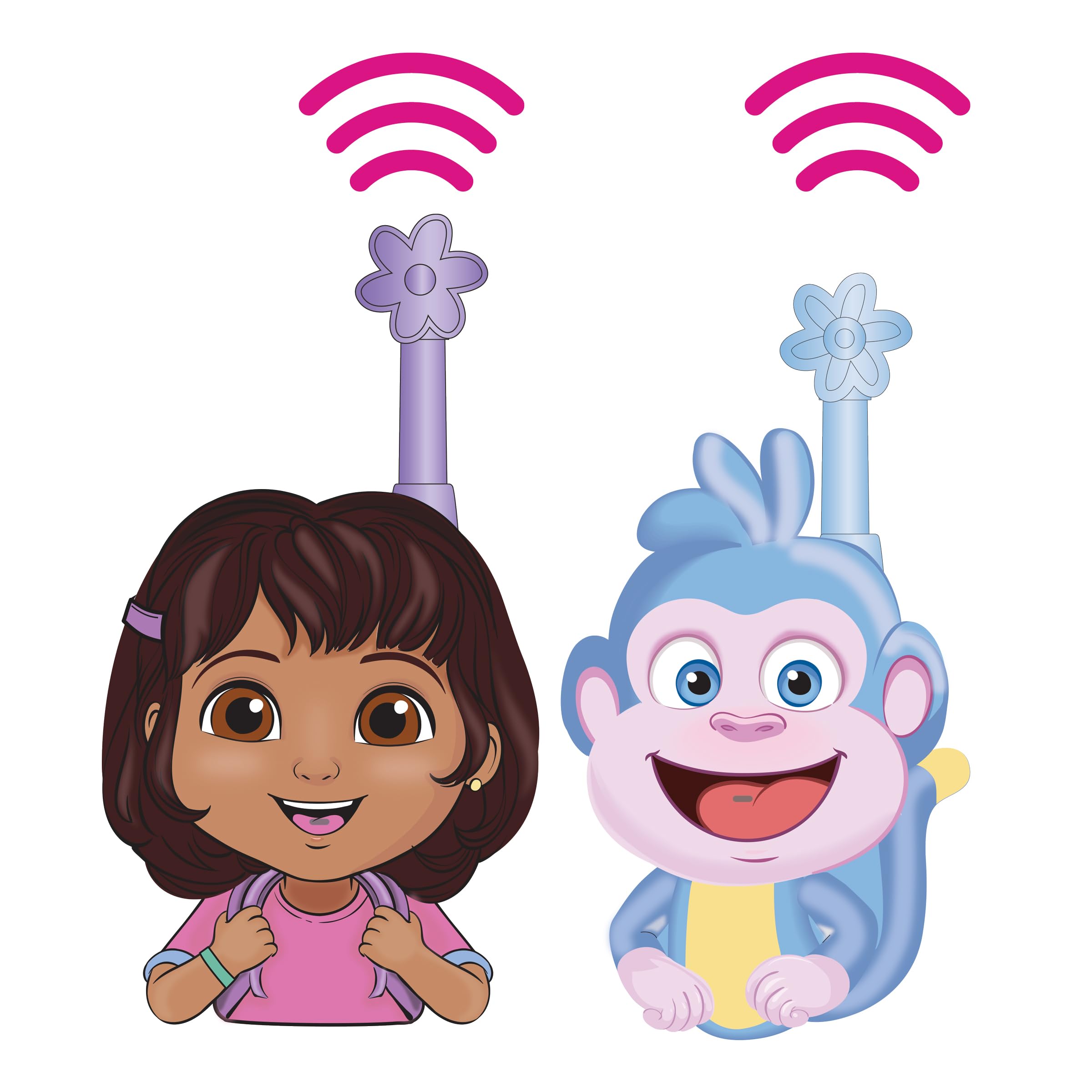 LEXIBOOK, Dora the Explorer, Dora 3D Walkie-Talkies, Pink Blue, TW18DORLXB - Image 2