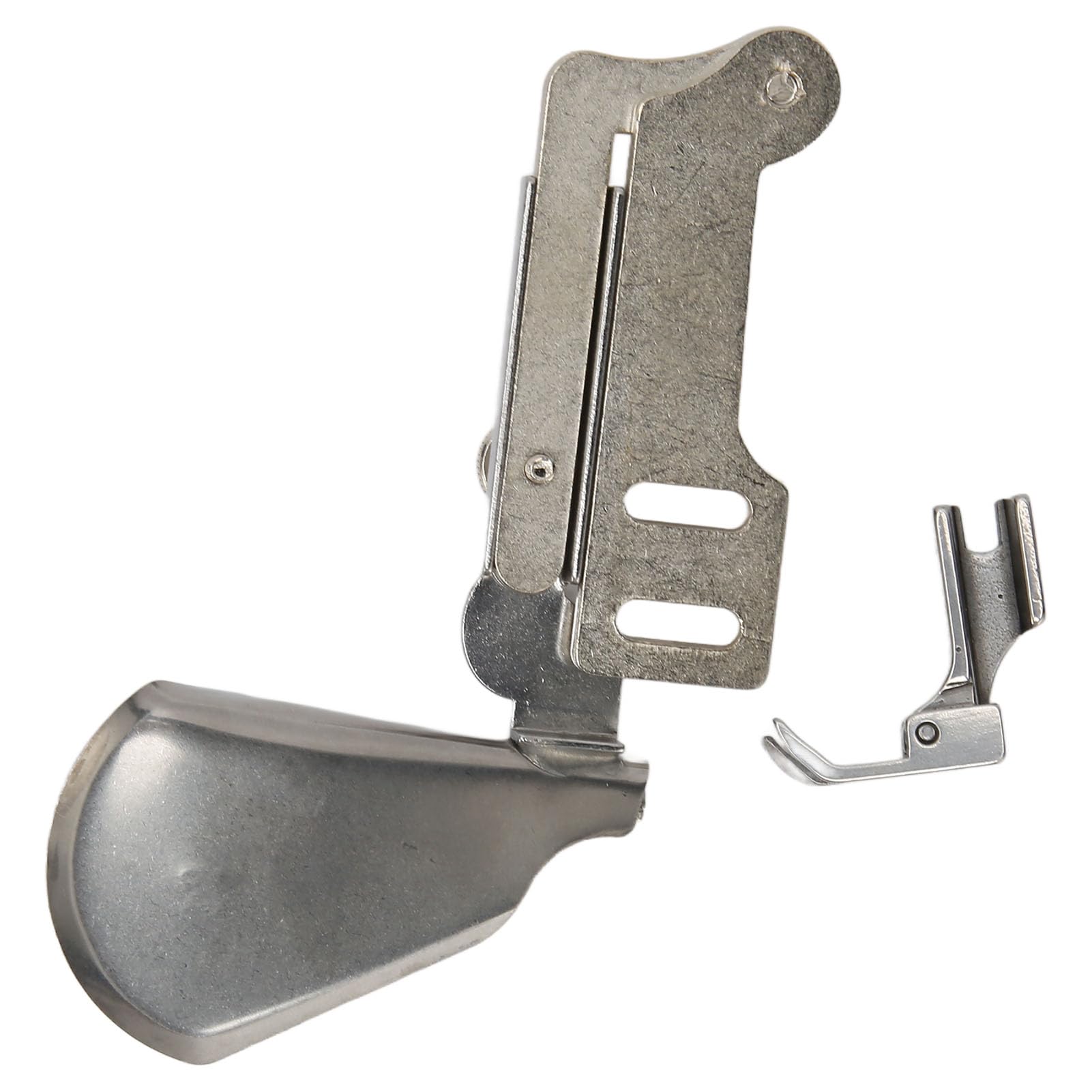 Macchina da cucire in acciaio inox con bordo curvo, attacco per orlatore con piedino per lenzuolo, asciugamani, vestiti, trapunta, bordatura per indumenti, accessori per cucire