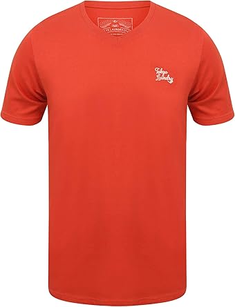 Tokyo Laundry - Maglietta Da Uomo, In Cotone Pettinato, Tinta Unita, Colori Misti, Confezione Da 3 Dunswell - Rosso-blu-grigio S