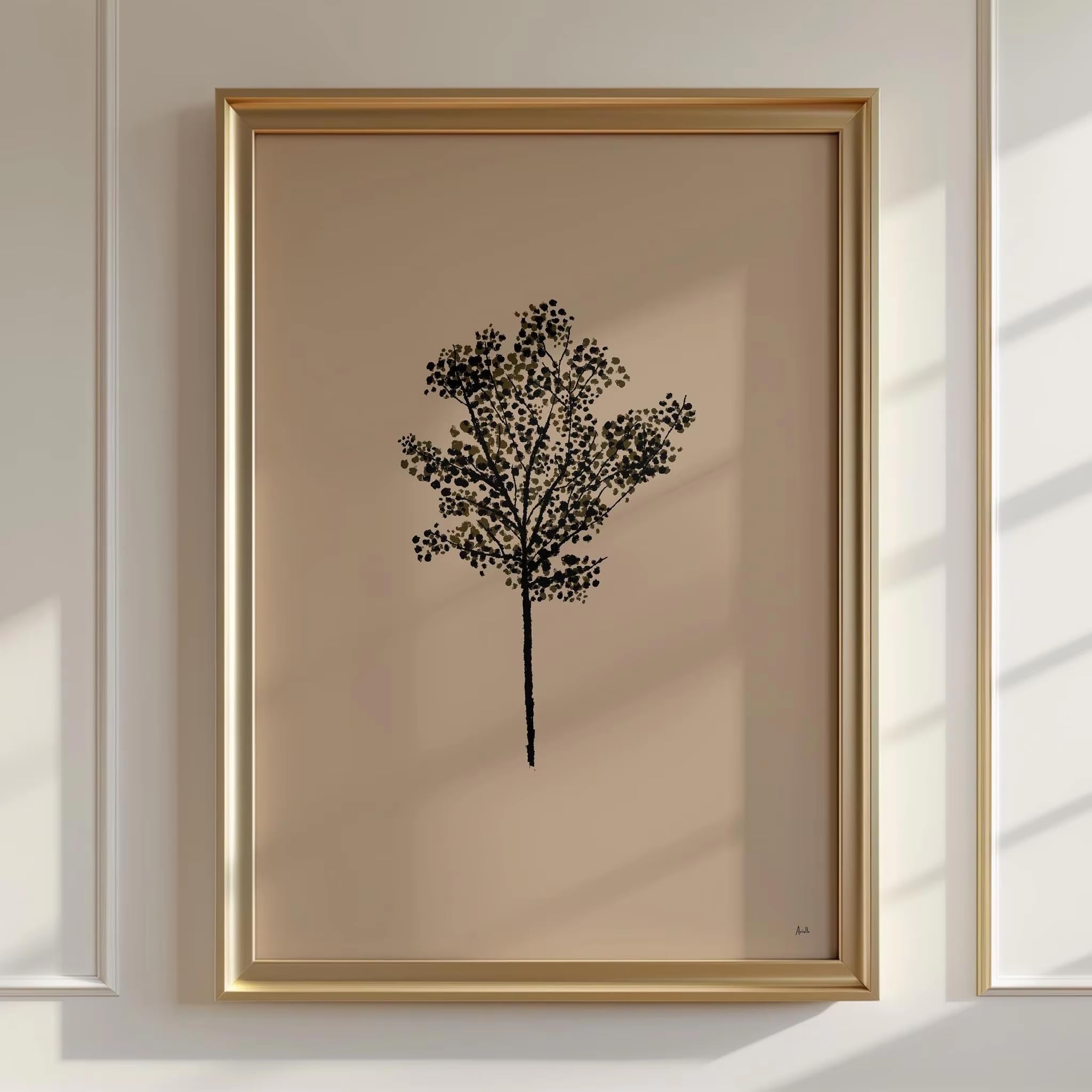 awtrhfc Minimalist Floral Print Vintage-inspired Simple Home Decoration Painting Flowers Plants for Living Room Home Decor(70x90cm(26x35in)/No frame)