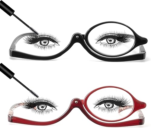 JM 2 pares de anteojos de lectura de maquillaje con aumento abatible para mujeres +2.75 disponible en Yaxa Colombia