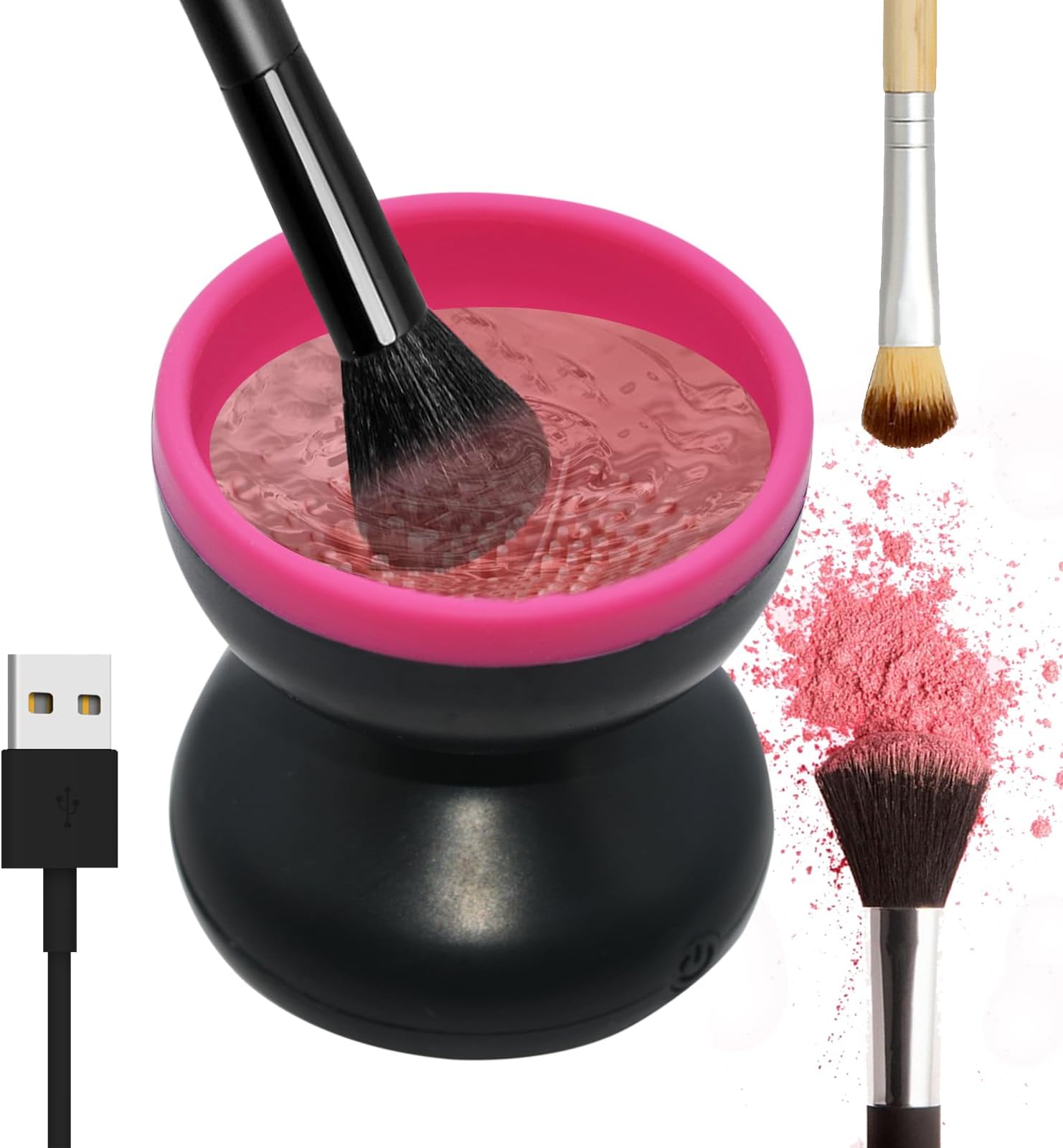 Electric Makeup Brush Cleaner,Portable Automatic Spinner