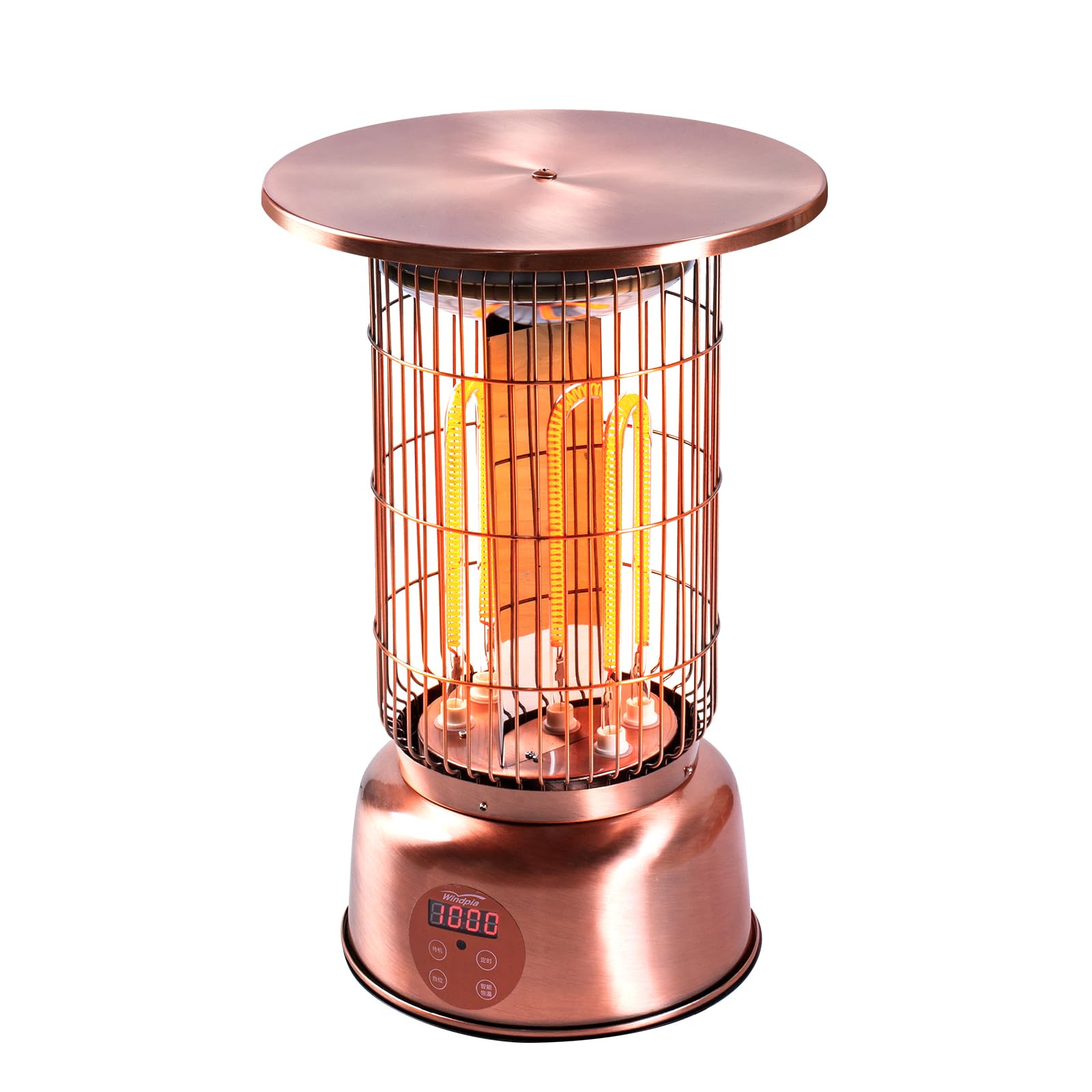 Space Heater, 2000W Electric Heaters Indoor Portable with Thermostat, High Efficiency Heating of Carbon Brazed Tubes Heater for Bedroom, Office and Indoor Use