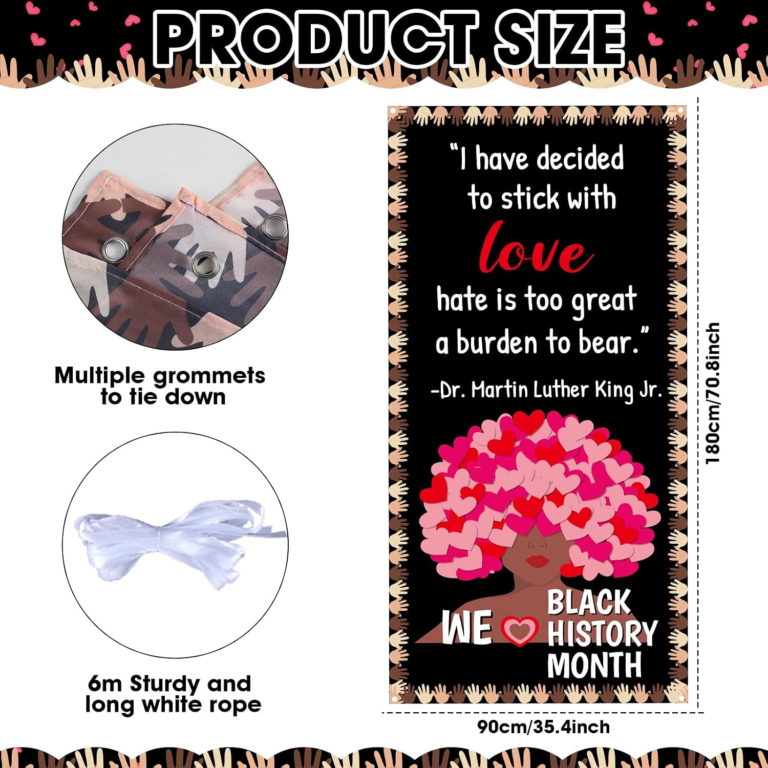 Black History Month Door Cover Decorations Valentines Day Hanging Porch Sign Decided to Stick with Love Black History Backdrop Banner February Door Banner for Valentines Classroom Party Wall Decor