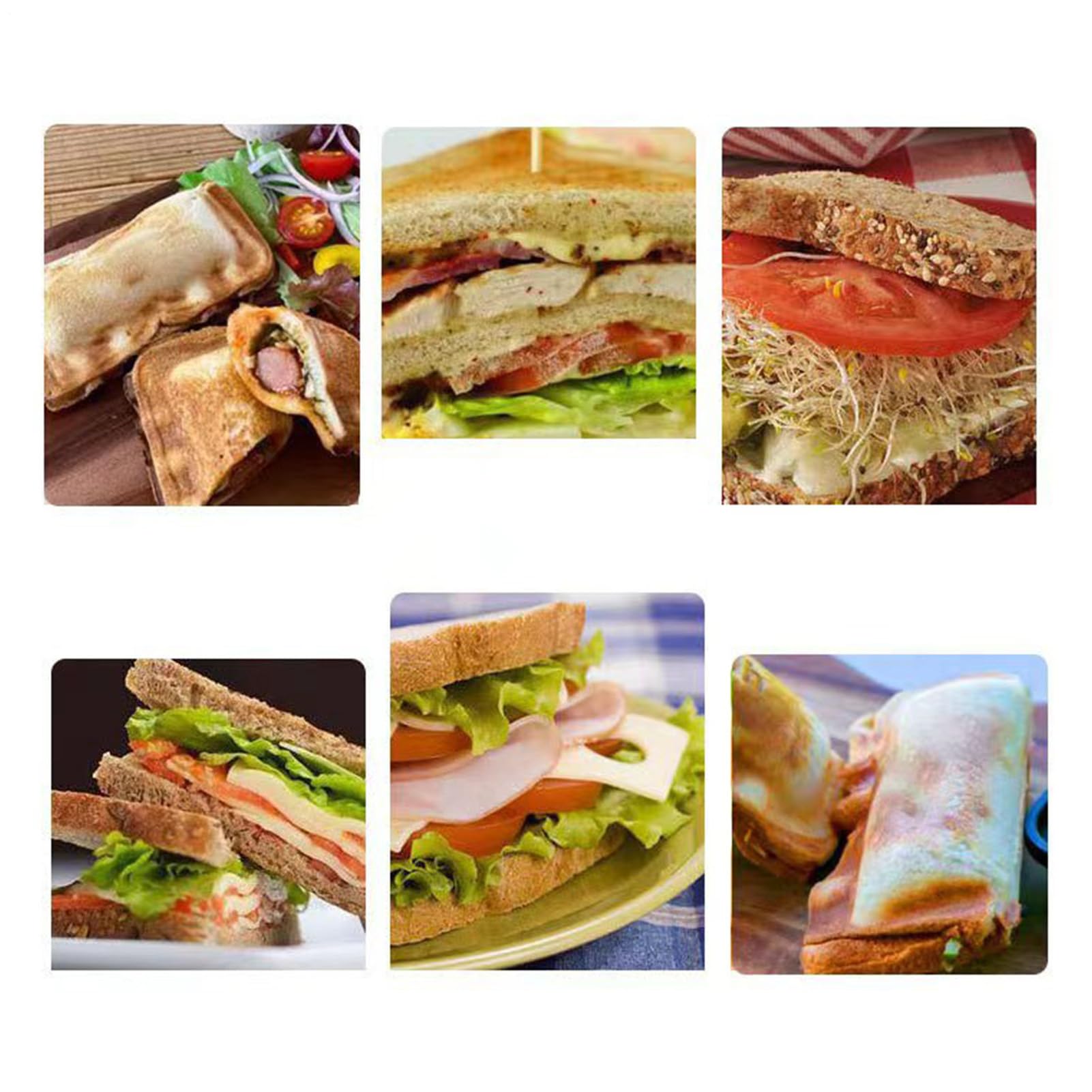 Toasted Sandwich Maker - Padella laterale per fornello, griglia per toast riutilizzabile | Fornello antiaderente compatto, padella sicura per frittelle, frittata vegetariana, uova fritte, cucina