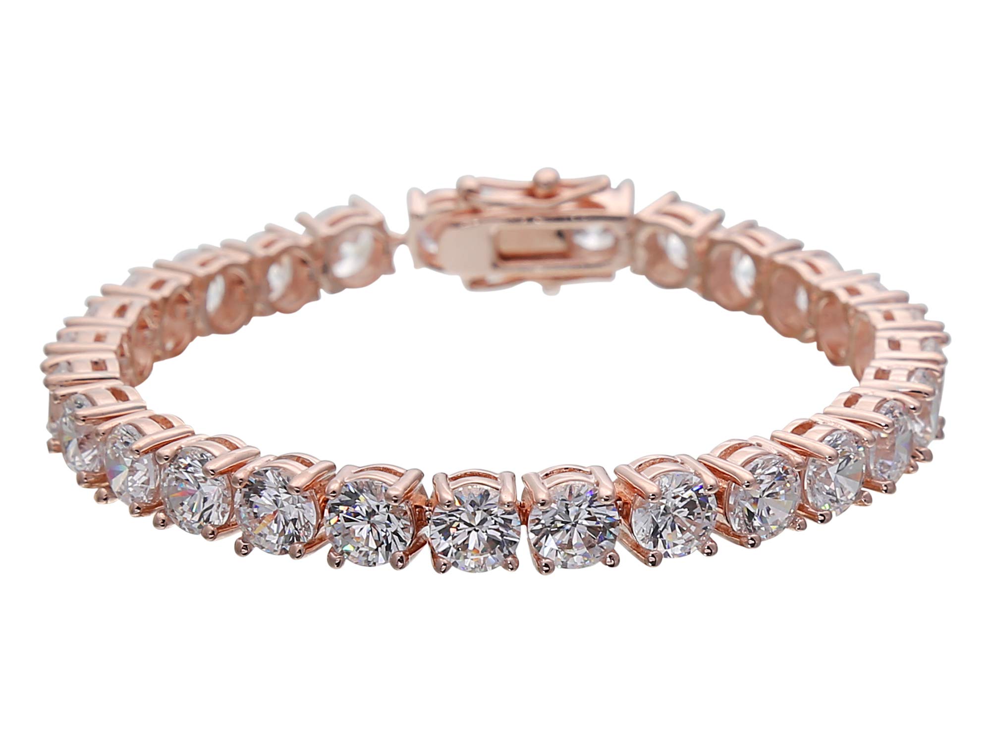 Ananth Jewels Set With Swiss Zirconia Solitaire Rose Gold Plated Bracelet for Women (B019HMPU24) Amazon Price History, Amazon Price Tracker