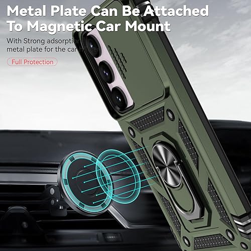 Miniatura 8 de Funda para Samsung Galaxy S23 FE 5G, con protector de pantalla y funda para cámara, grado militar de 16 pies. Funda protectora a prueba de caídas