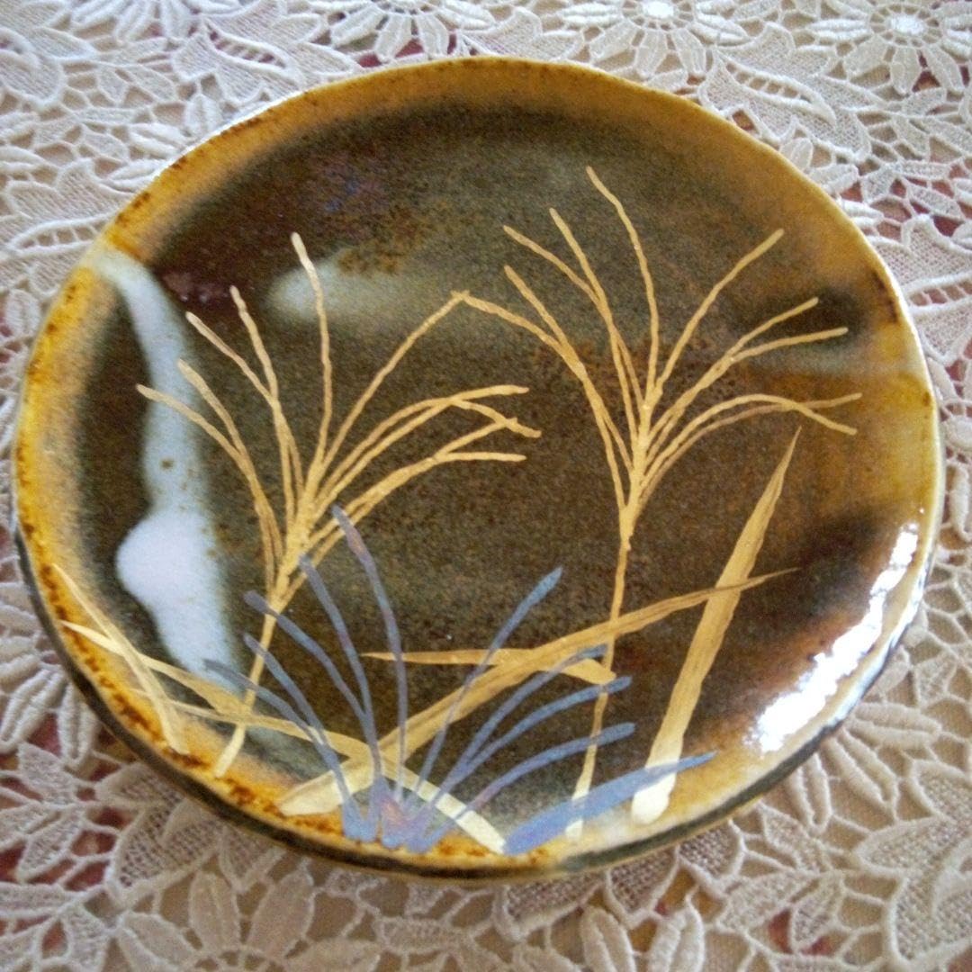 たち吉 特選 青嵐 安田道雄 金銀彩草花　銘々皿 Amazon.co.jp: 特選たち吉 青嵐 金銀彩草花 銘々皿 陶芸作家