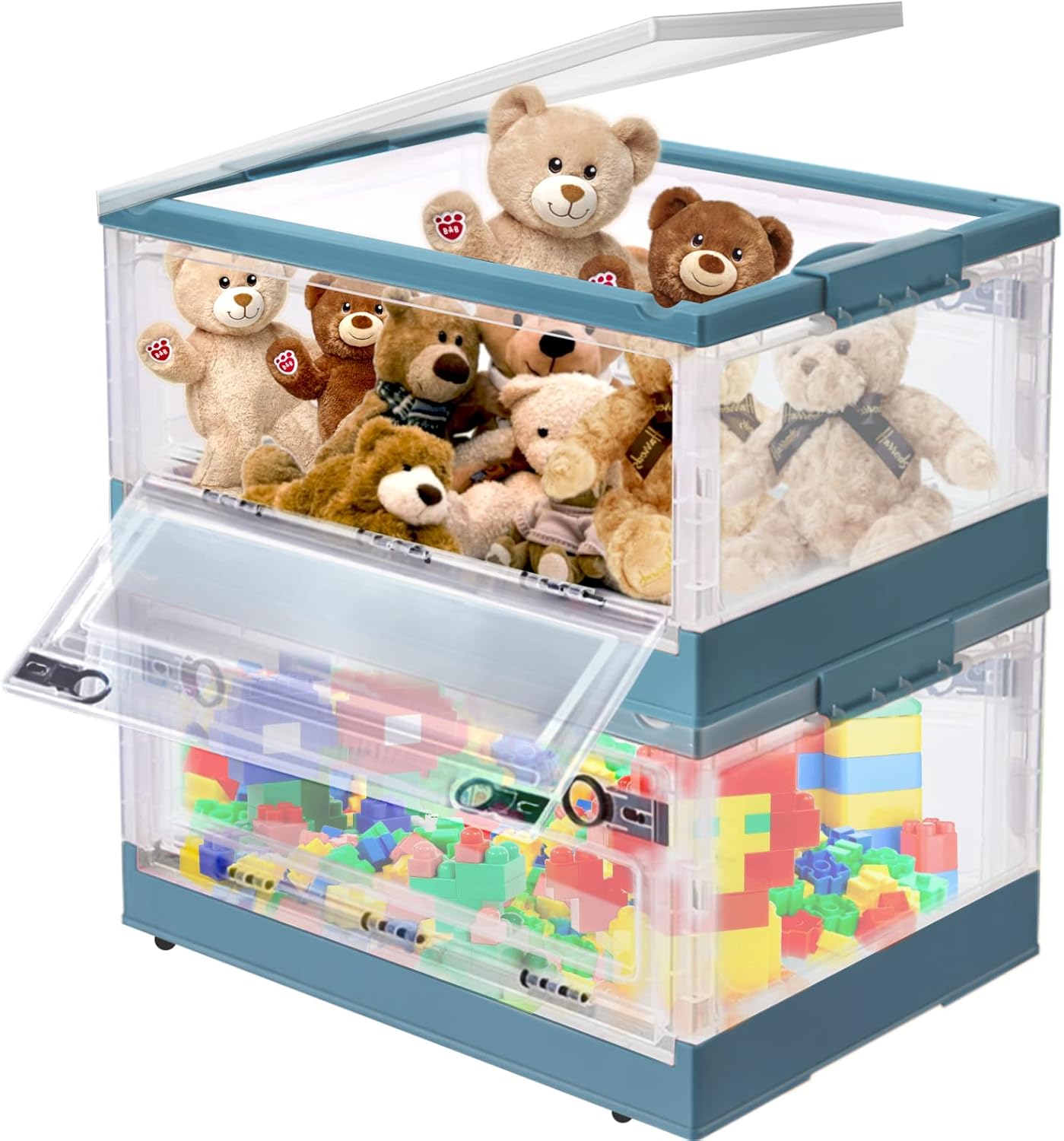 Storage Bins with Lids, 2 Packs 6.5Gal Plastic Storage