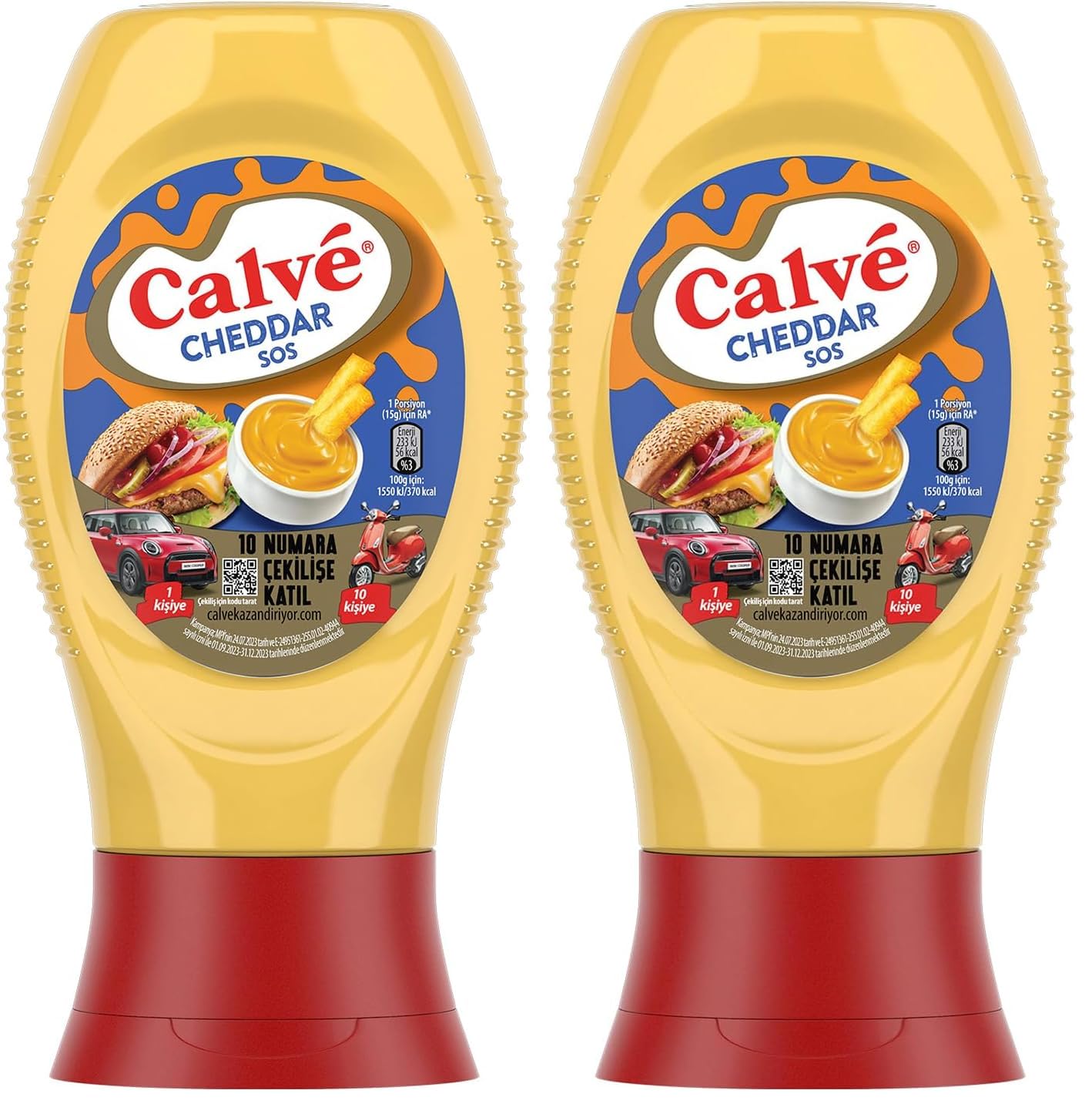 Calve Soslar Cheddar Sos 240 g 2li paket