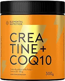 Creatina Pura + Coenzima q10-300g em pó - laudo de Pureza 100%.