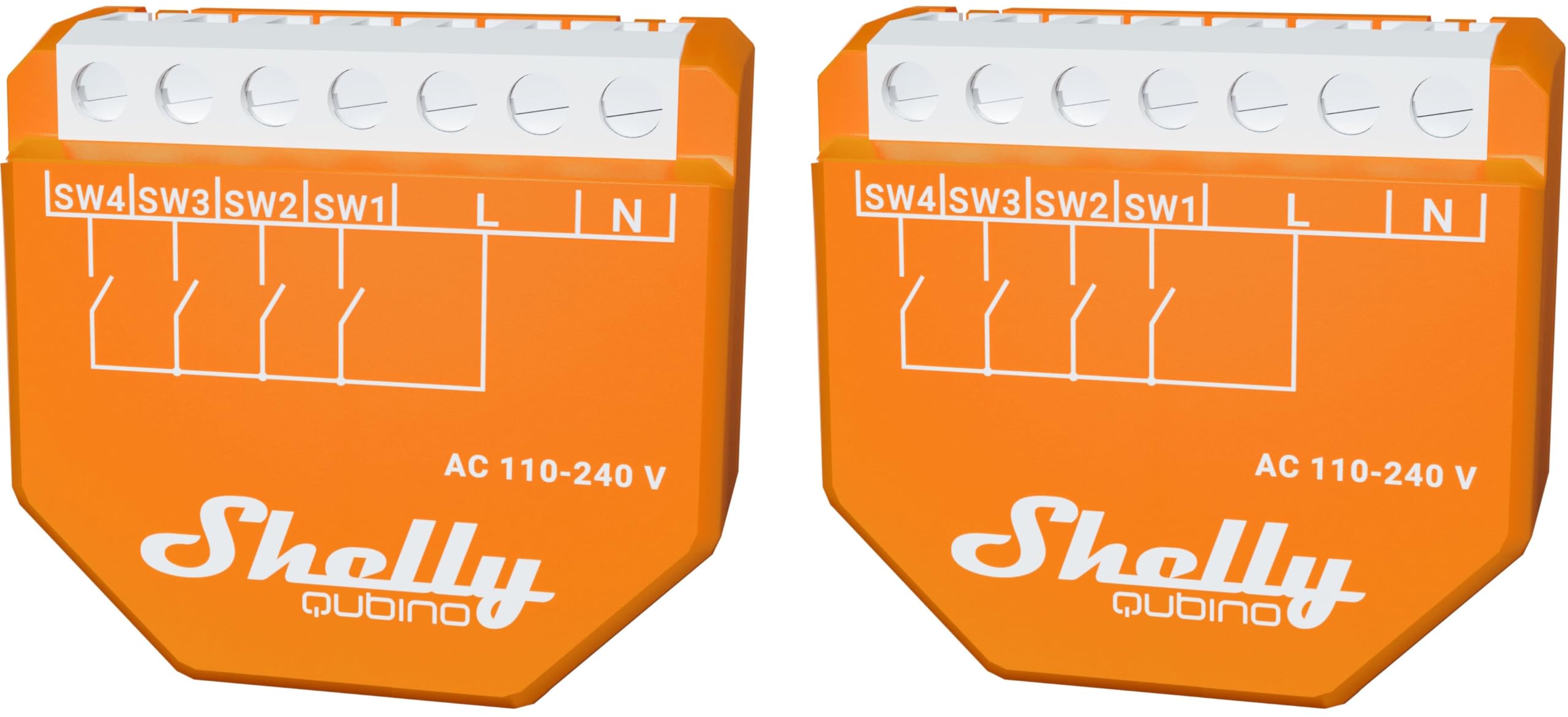 SHELLY Szenenaktivierer Wave i4, Unterputz, orange, 2 Stück