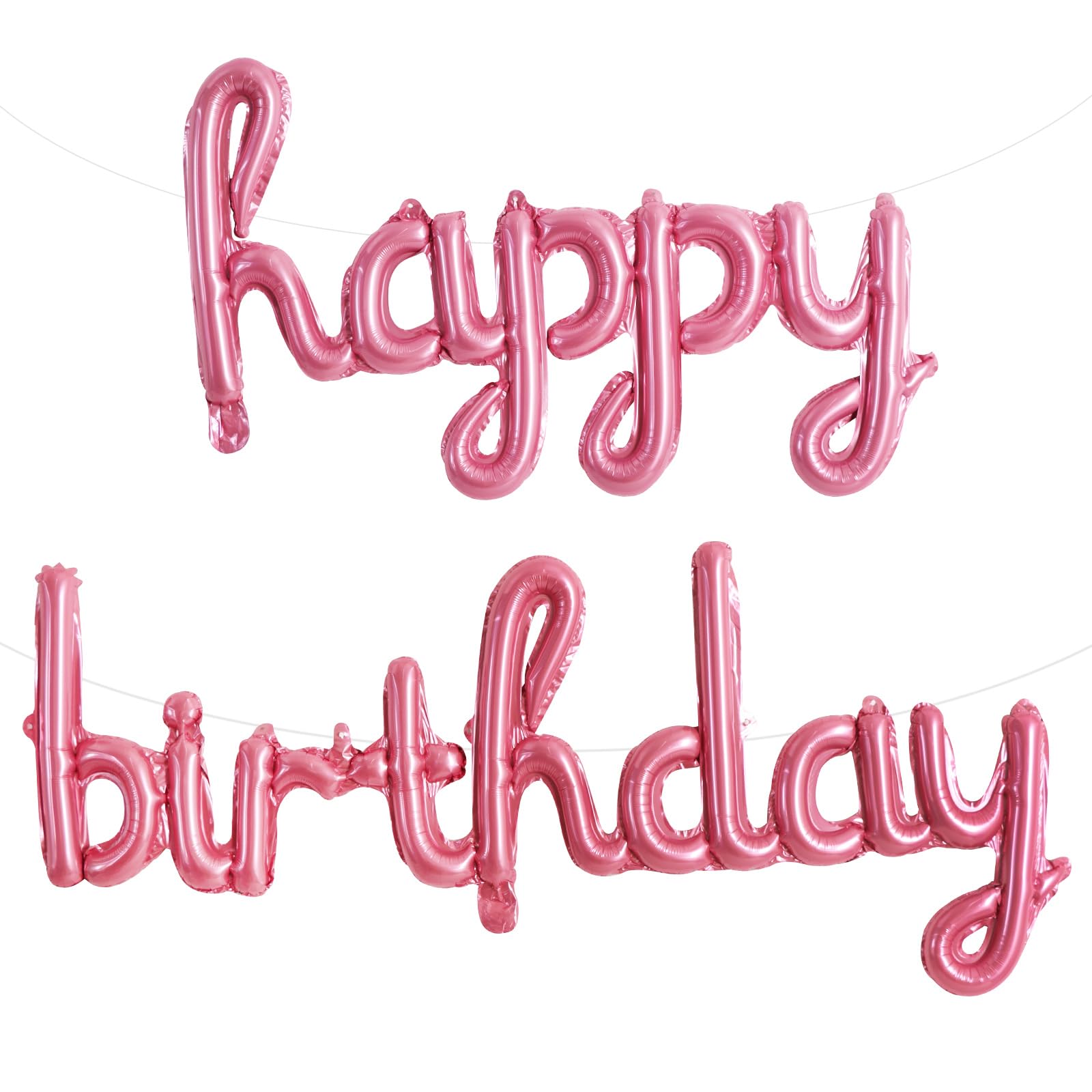 Happy Birthday Balloons Banner - Black Letter Balloons -8