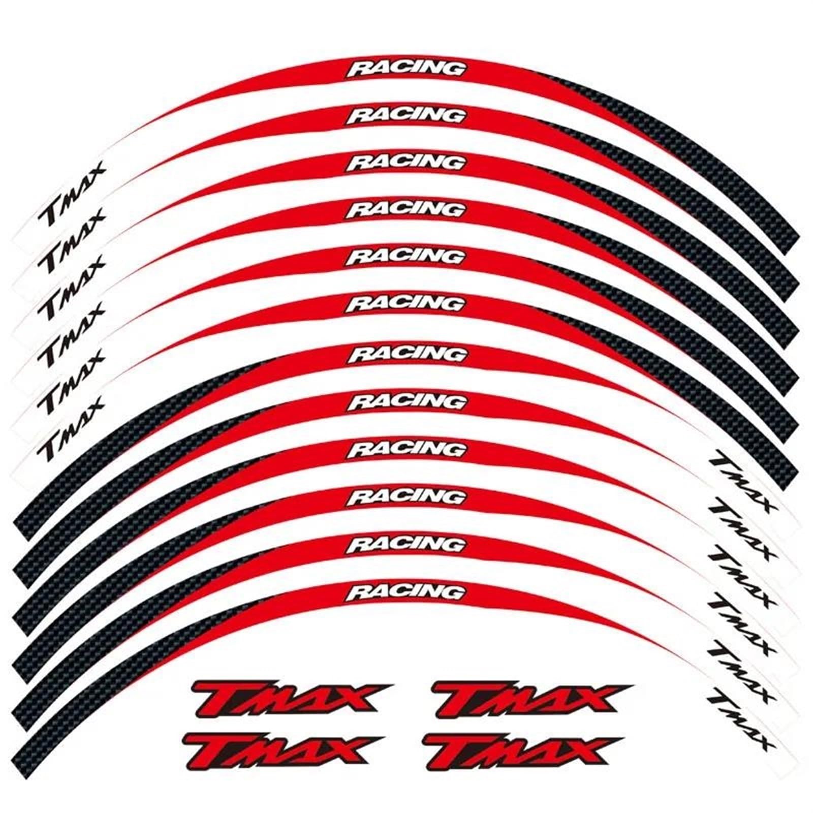 Stickers Motorcycle Wheel Stickers Night Reflective Decorative Rim for TMAX T MAX(Style 17)
