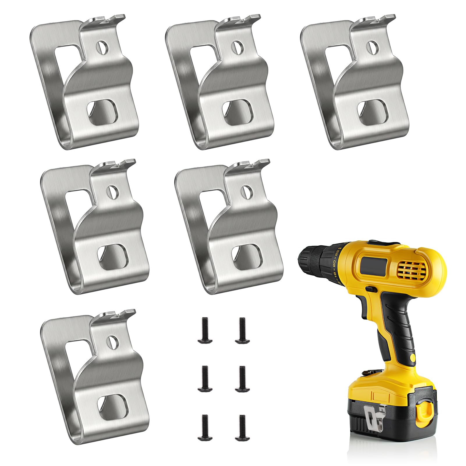 6Pcs Drill Belt Clip Hooks Compatible with Dewalt Impact 18V MAX