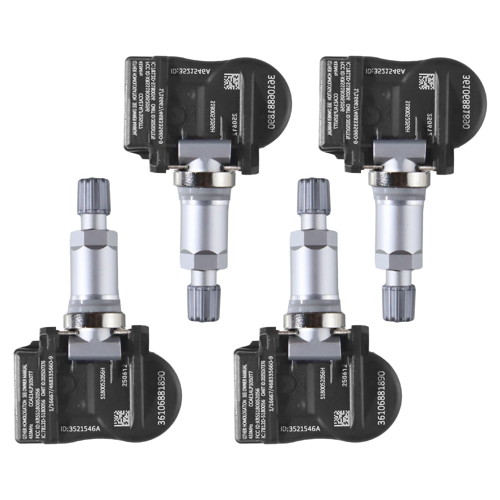 4 Stück Reifendrucksensor 433MHz TPMS Sensor RDKS Sensor für BMW 1er 2er 3er 4er 5er X1 X5 MINI F20 F21 F22 F23 F30 F31 F35 F36 2011-2019 Ersatznummer 36106881890 36106856209