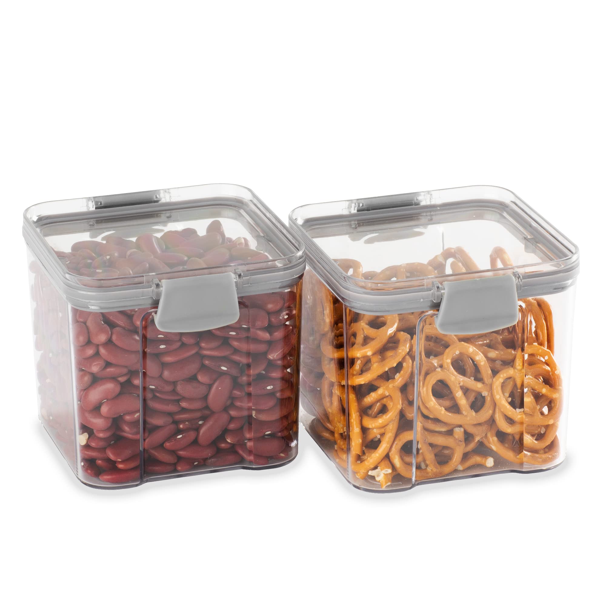 Livivo (700Ml) 2X Containers Airtight Food Storage Kitchen Accessories Cereal Tub Lid Stackable